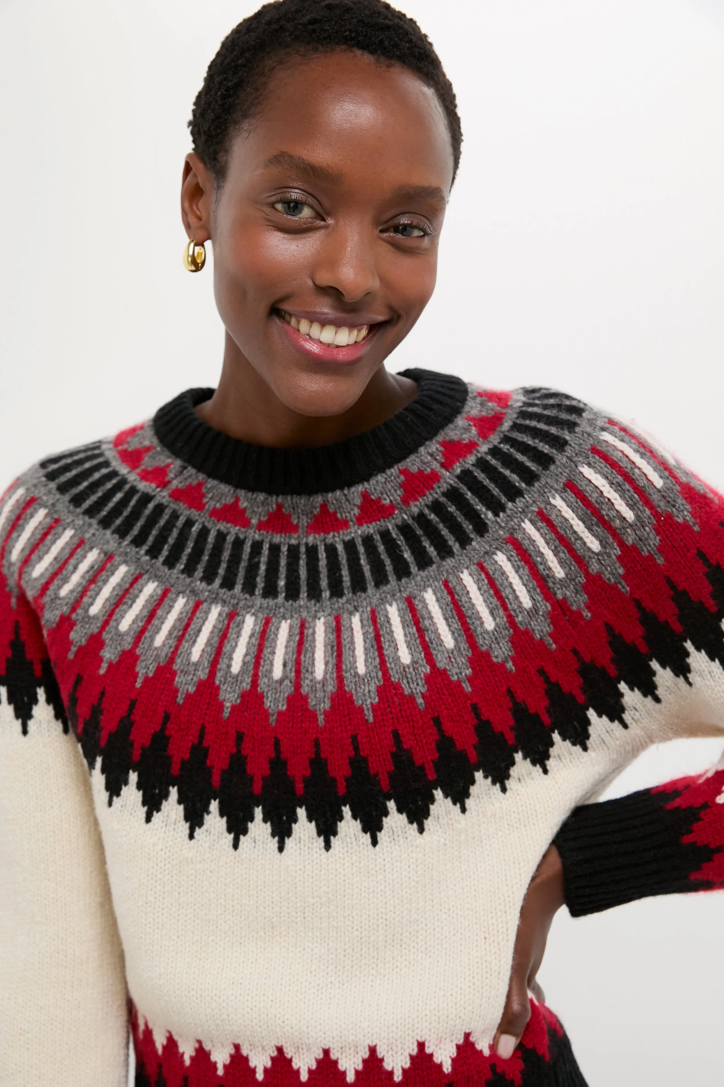 Authentic Cream Fairisle Multi Crewneck Sweater sold by Tuckernuck product image thumbnail 5