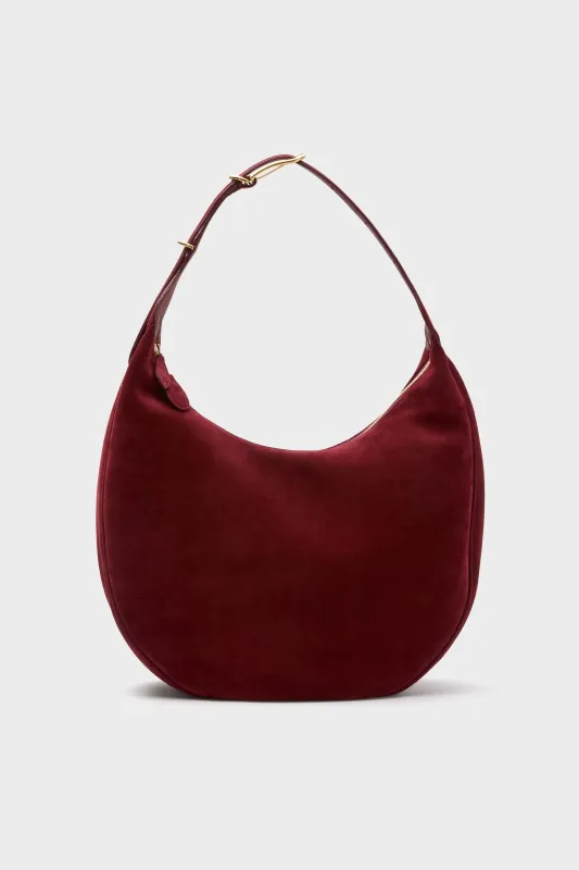 Maroon Suede Moon Hobo sold by Tuckernuck