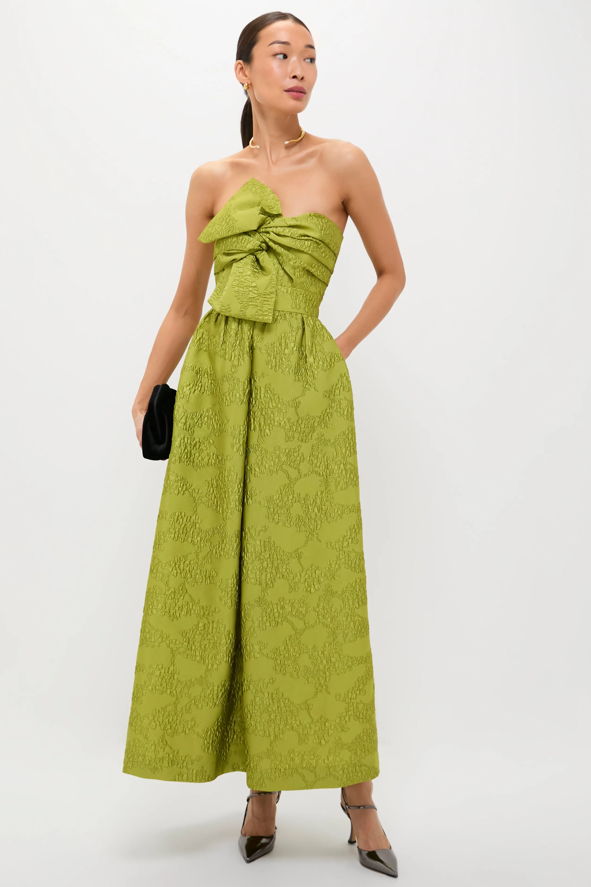 Brocade Metallic Strapless Kathleen Gown sold by Tuckernuck product image thumbnail 2