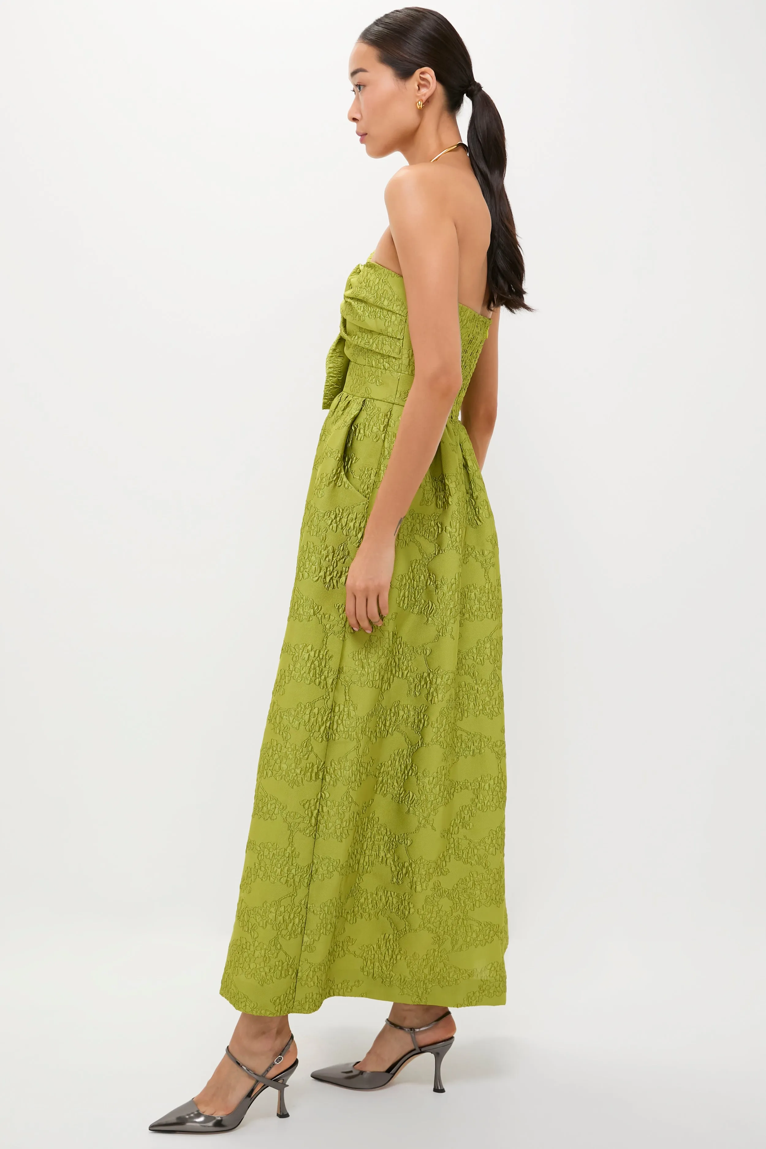 Brocade Metallic Strapless Kathleen Gown sold by Tuckernuck product image thumbnail 3