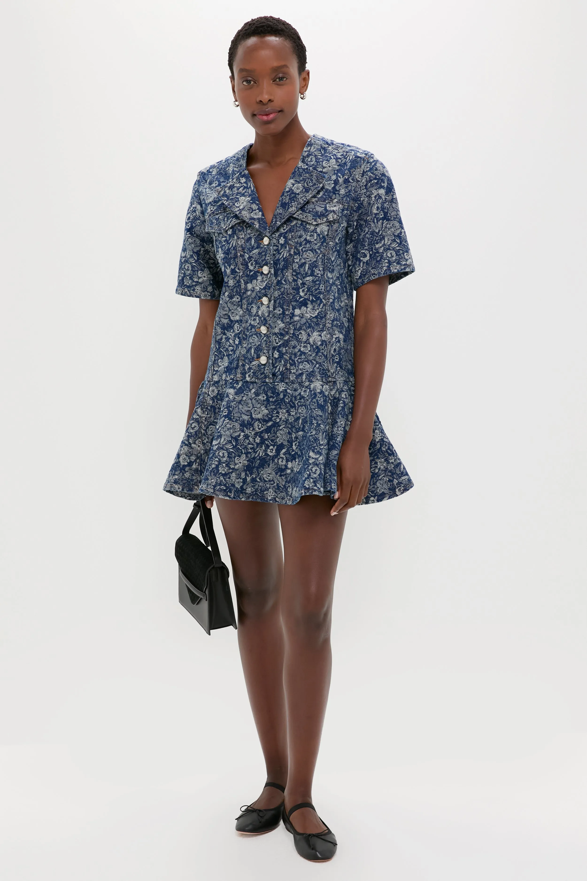 Mid Blue Stone Tapestry Denim Mini Dress sold by Tuckernuck product image thumbnail 2