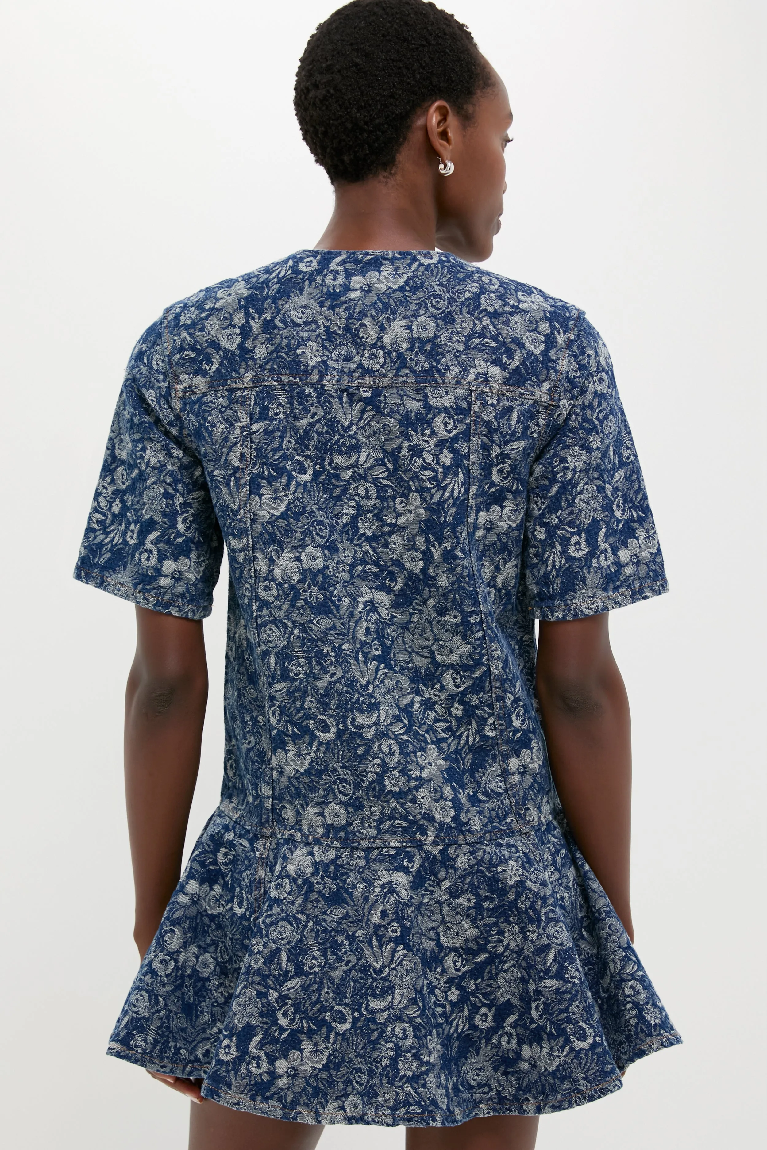 Mid Blue Stone Tapestry Denim Mini Dress sold by Tuckernuck product image thumbnail 3