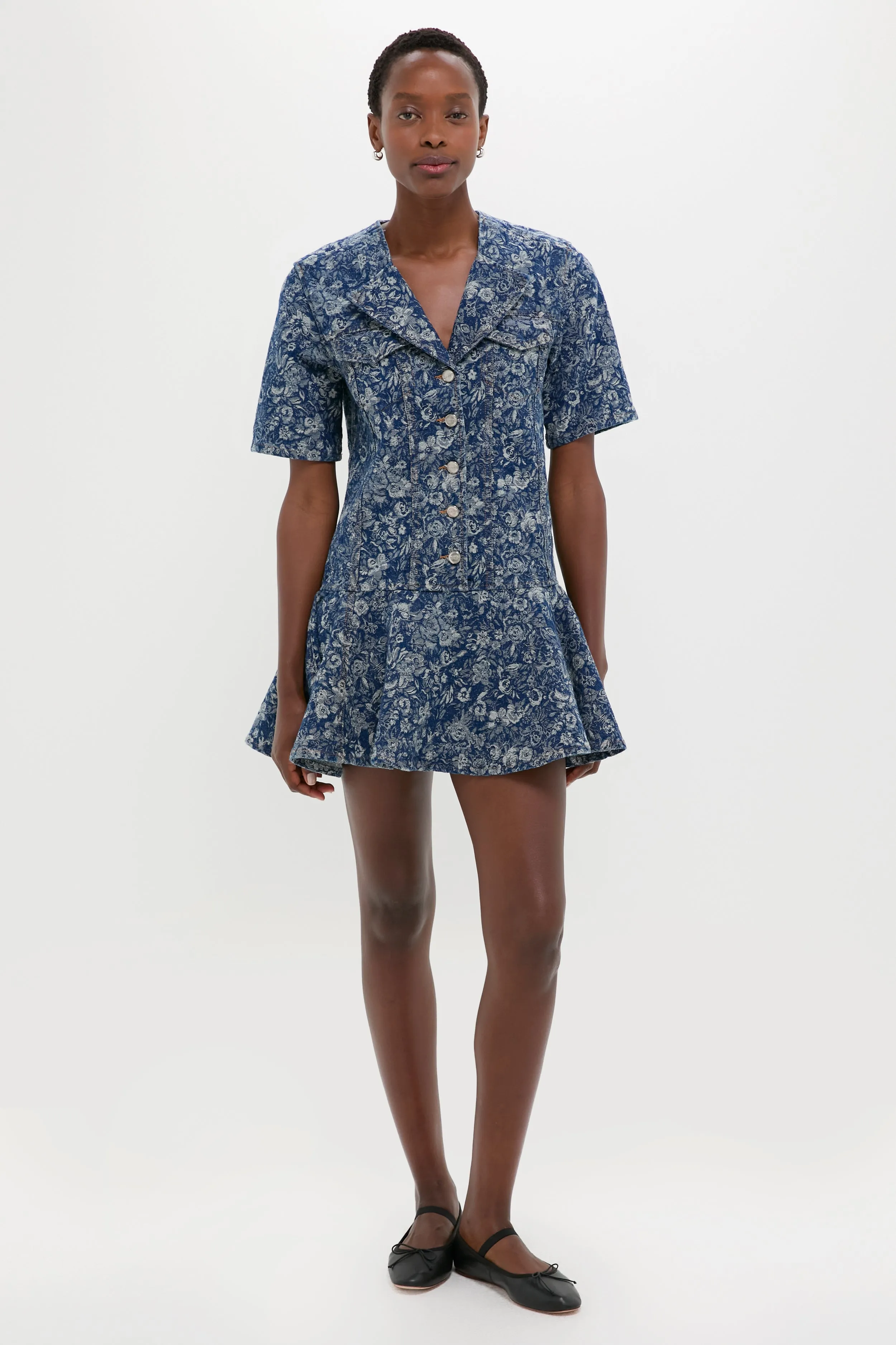 Mid Blue Stone Tapestry Denim Mini Dress sold by Tuckernuck