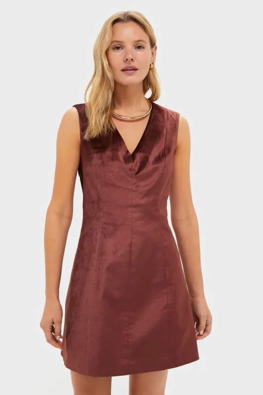 Chocolate Velvet Mercer Dress made by Tuckernuck
