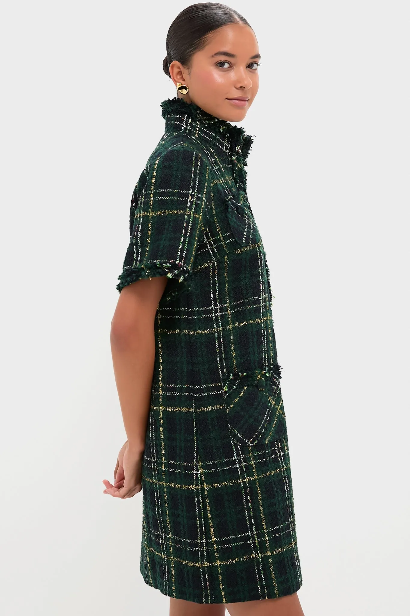 Green Tweed Ophelia Dress sold by Tuckernuck product image thumbnail 3