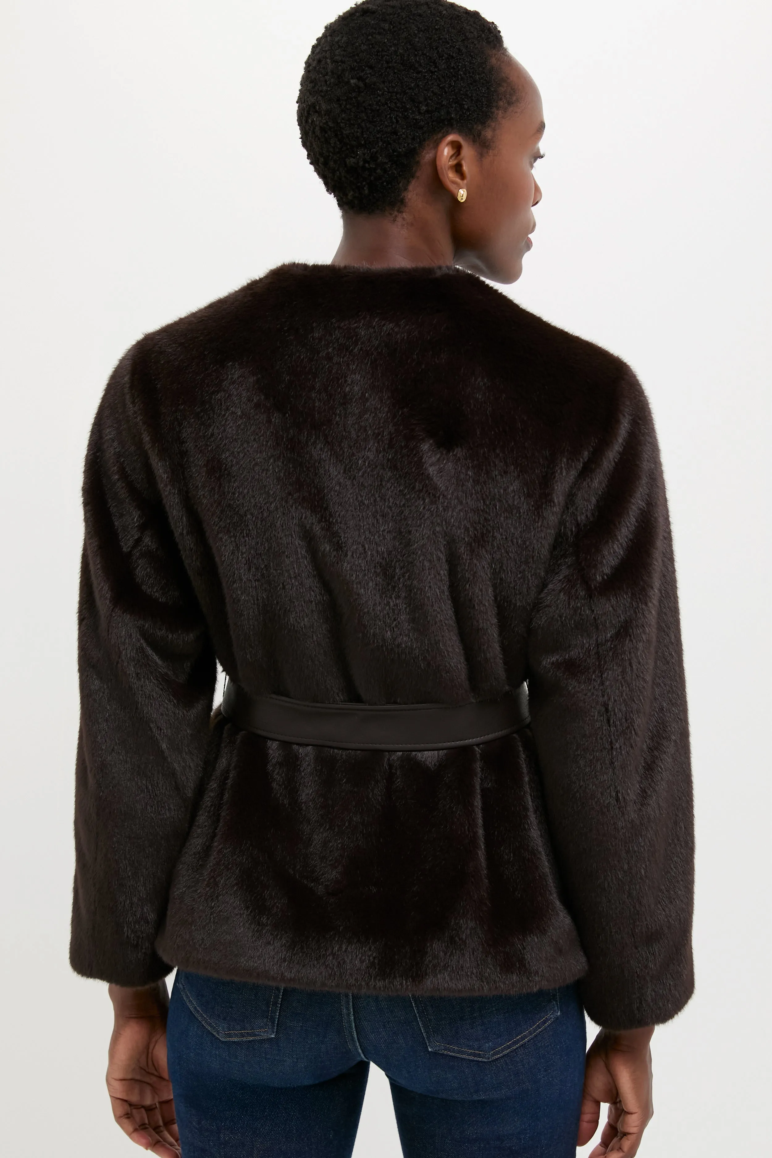 Brun Fabu Fur Wrap Coat sold by Tuckernuck product image thumbnail 4