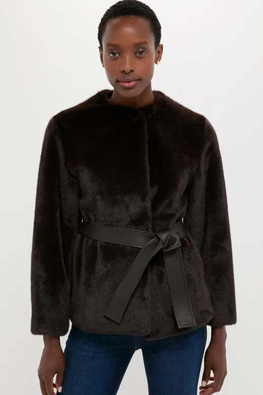 Brun Fabu Fur Wrap Coat sold by Tuckernuck