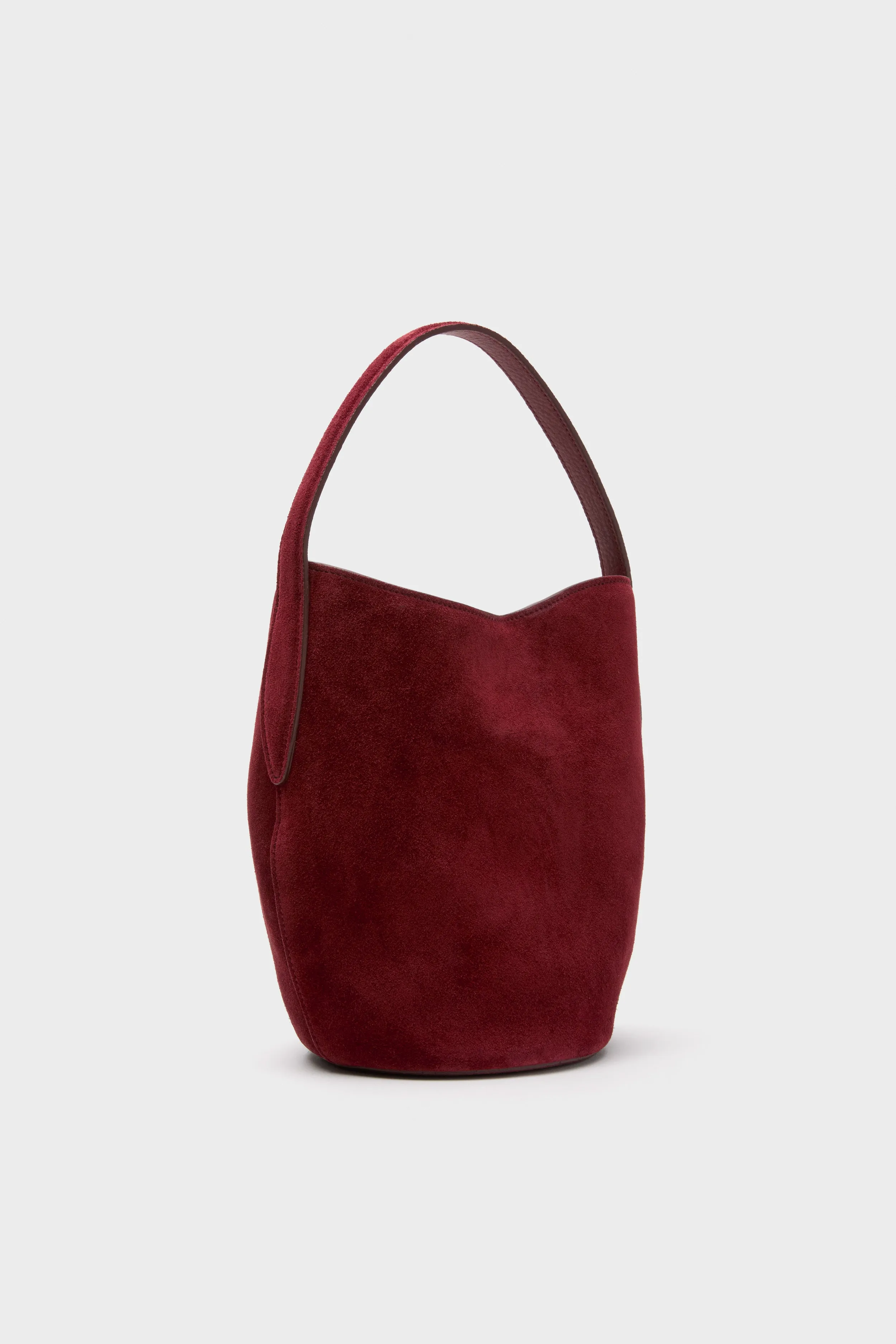 Maroon Suede Mini Belted Bucket Bag sold by Tuckernuck product image thumbnail 4