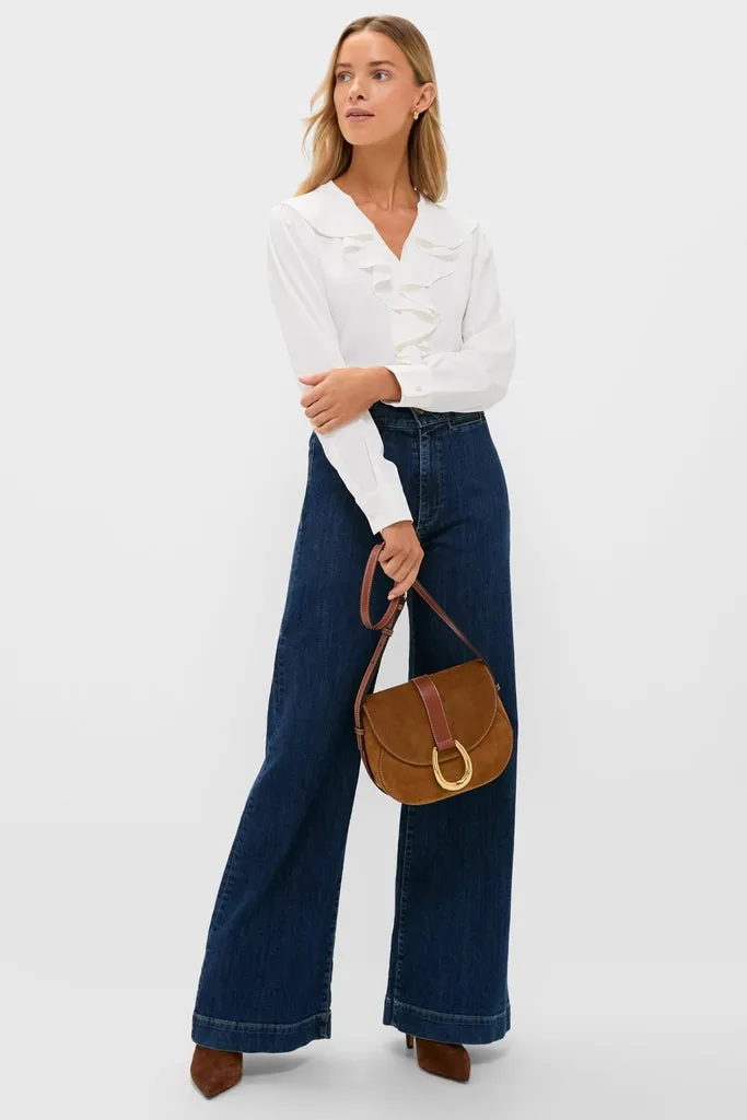 Coconut Ruffle Eileen Button Down Shirt sold by Tuckernuck