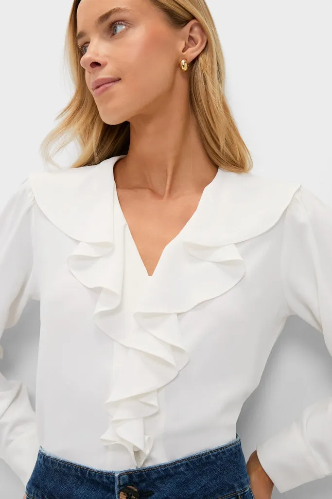 Coconut Ruffle Eileen Button Down Shirt sold by Tuckernuck product image thumbnail 4