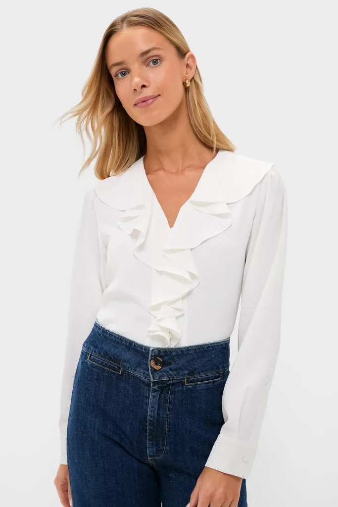 Coconut Ruffle Eileen Button Down Shirt sold by Tuckernuck product image thumbnail 2