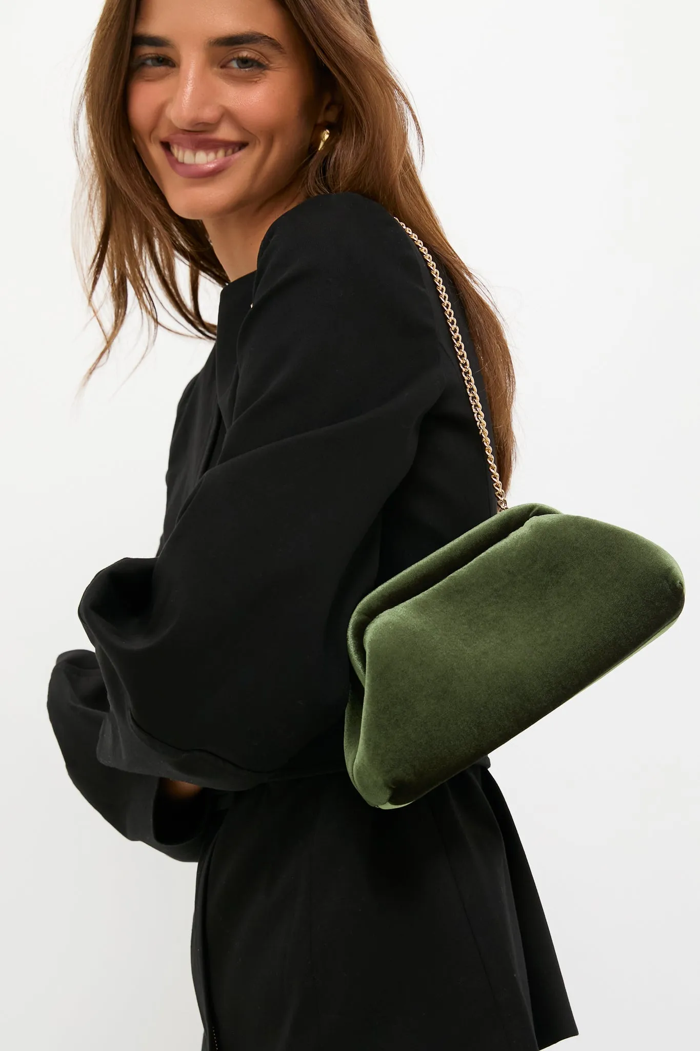 Green Velvet Clutch sold by Tuckernuck product image thumbnail 2