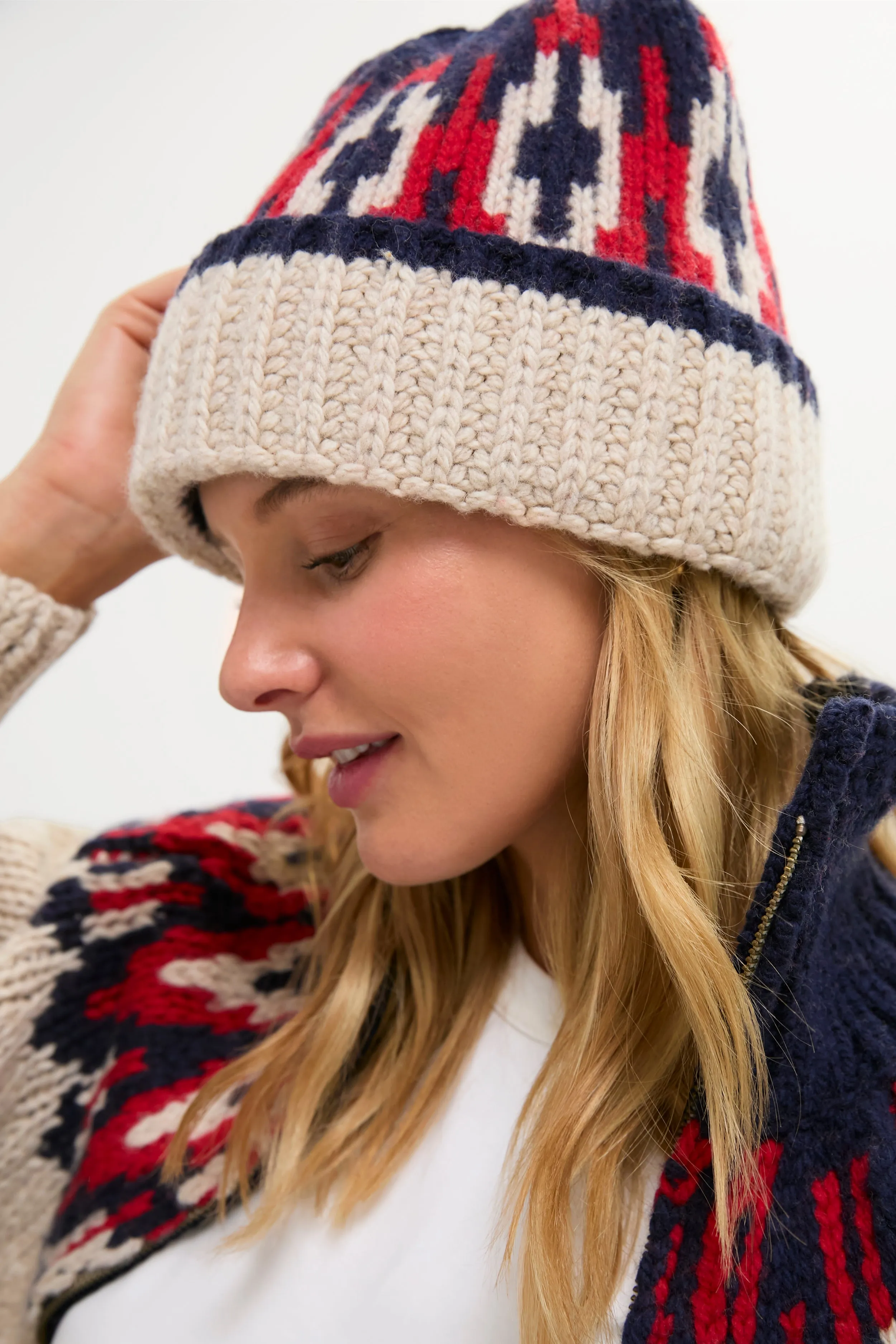Glacier Fair Isle The Nordic Beanie sold by Tuckernuck product image thumbnail 2