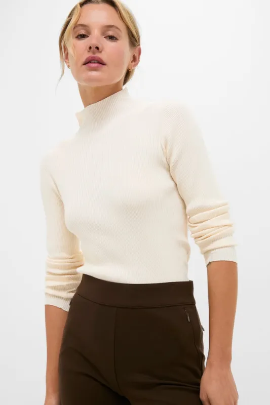 Cream Ribbed Holden Turtleneck made by Tuckernuck