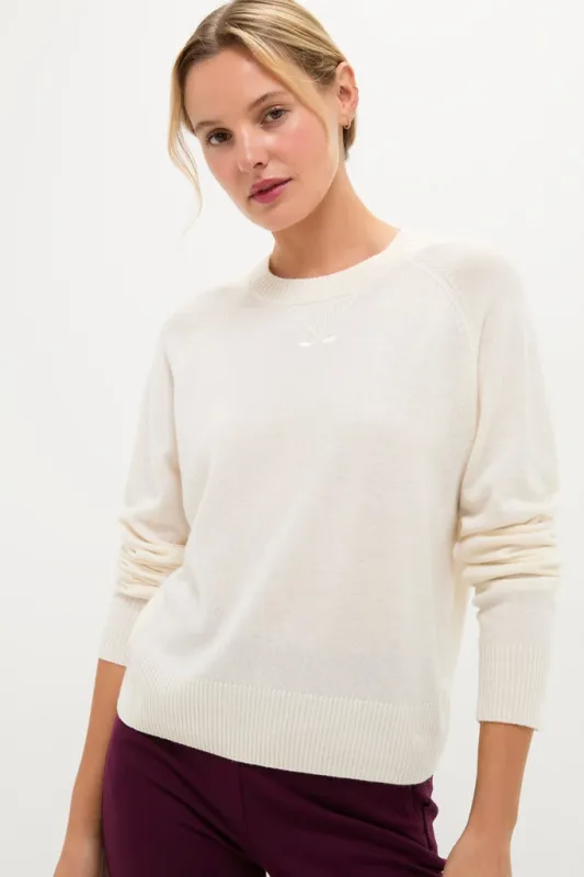 Buttercream Washable Cashmere Malcolm Crewneck sold by Tuckernuck