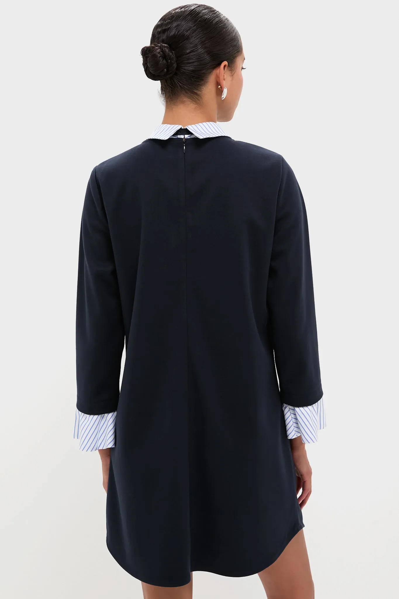 Navy Knit Long Sleeve Burbank Mini Dress sold by Tuckernuck product image thumbnail 4