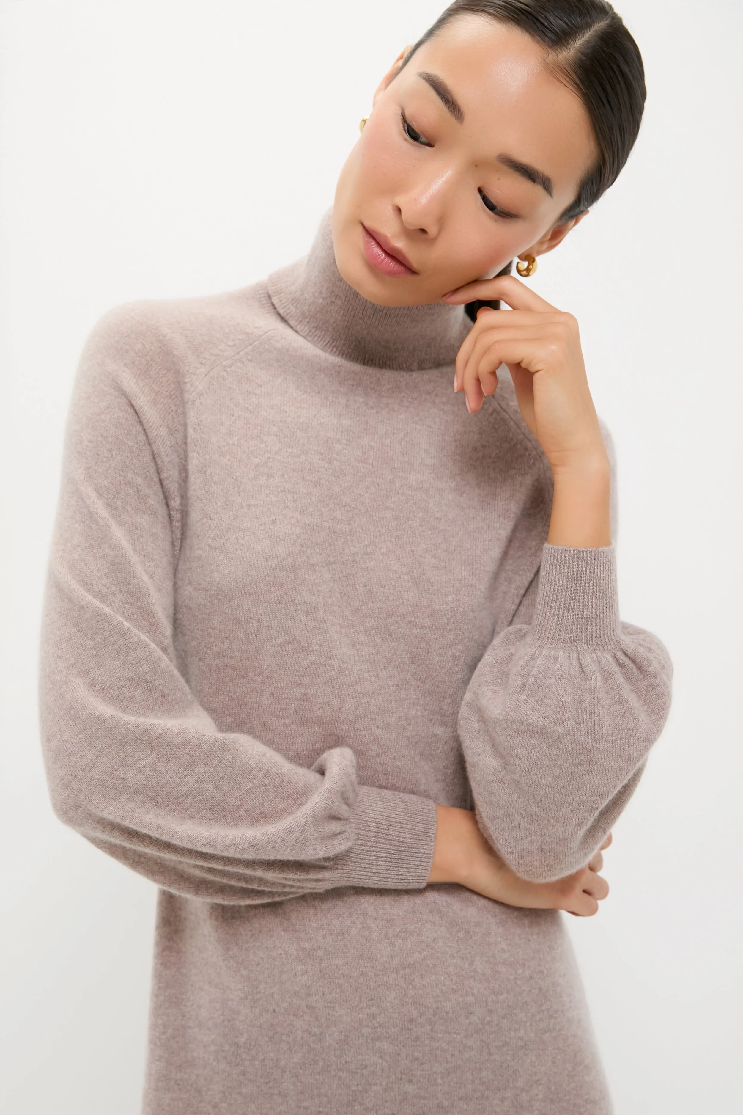 Wheat Cashmere Turtleneck Midi Dress sold by Tuckernuck product image thumbnail 5