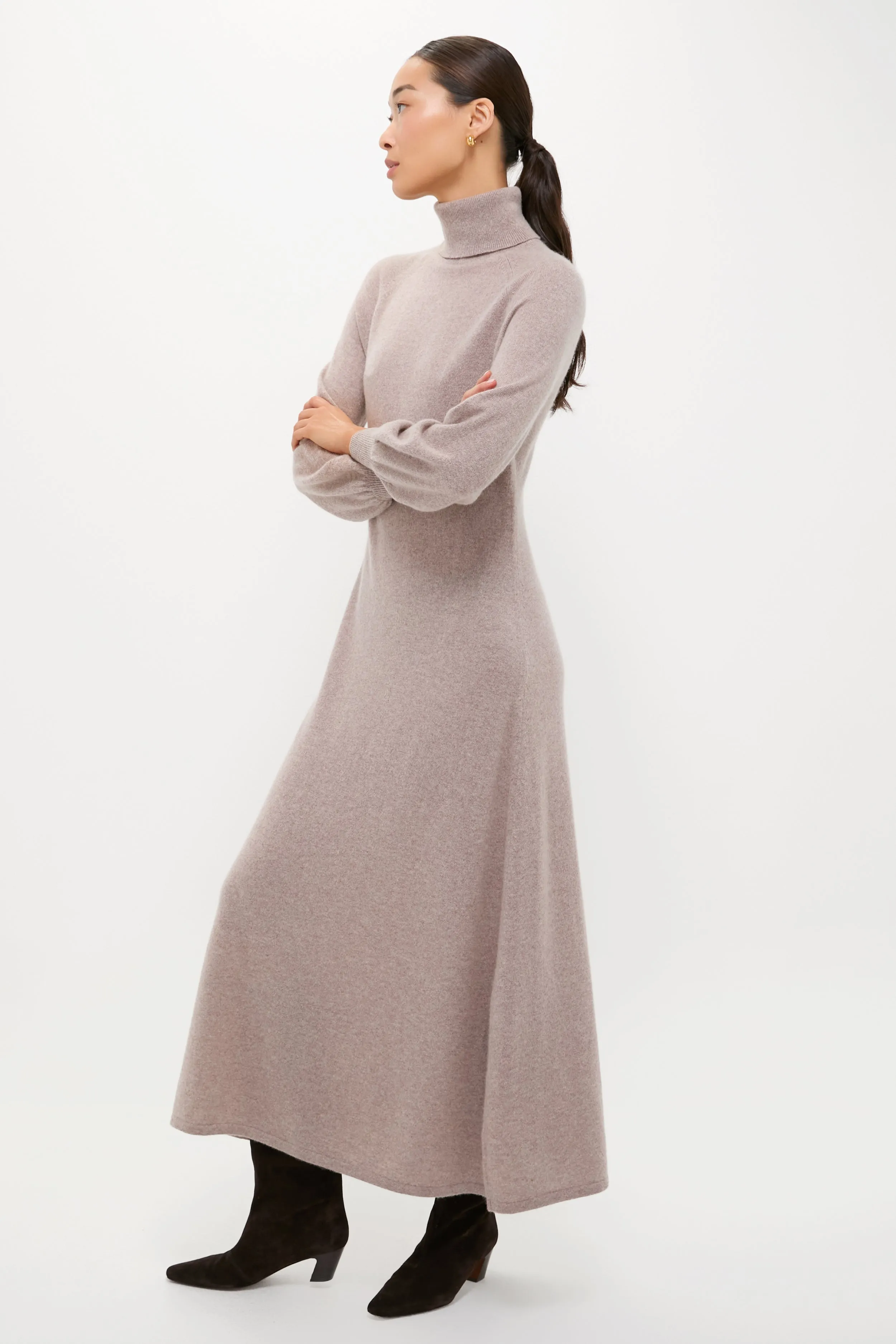 Wheat Cashmere Turtleneck Midi Dress sold by Tuckernuck product image thumbnail 3