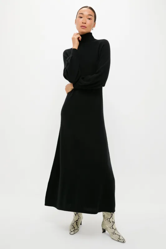Black Cashmere Turtleneck Midi Dress sold by Tuckernuck