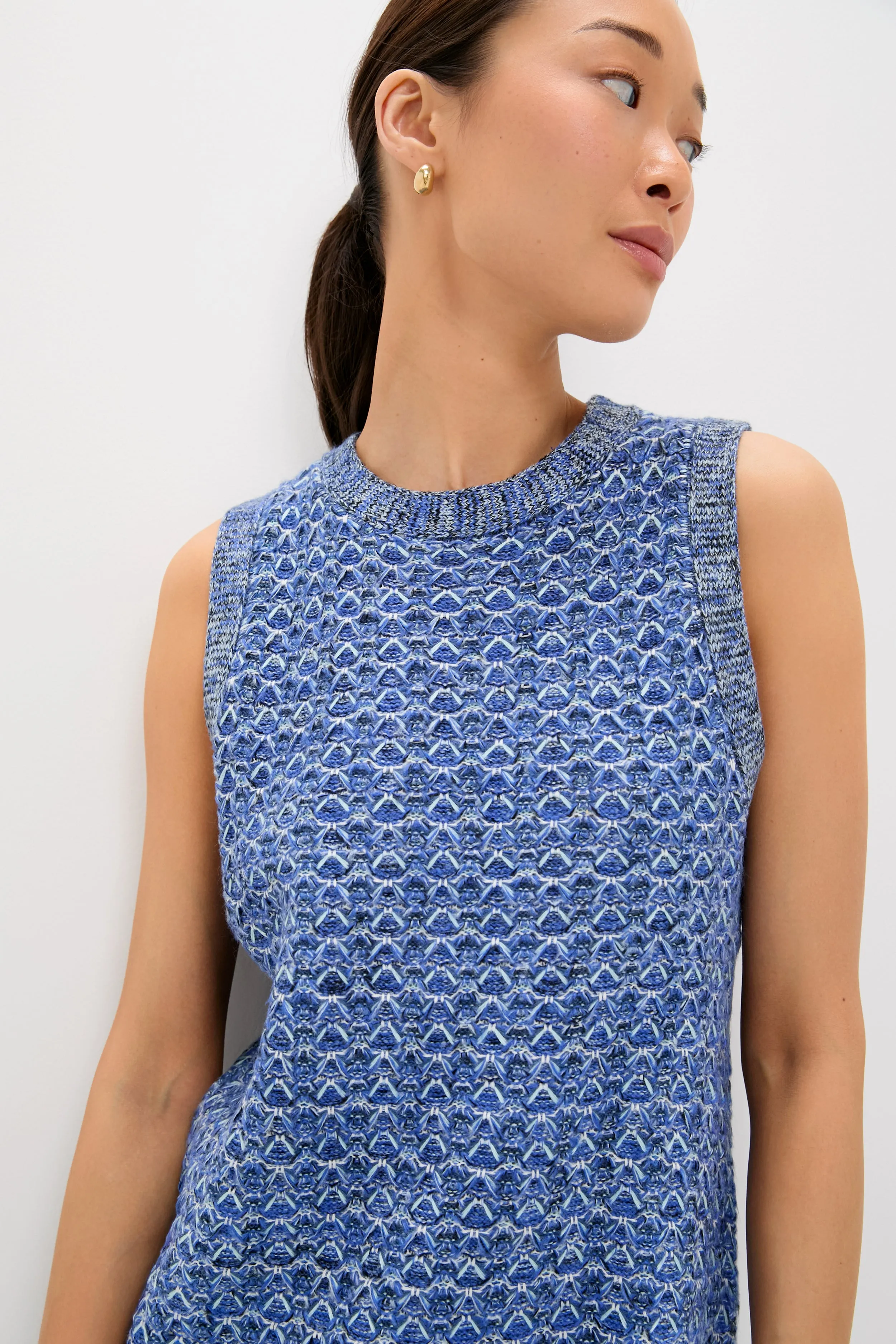 Blue Knit Marie Dress sold by Tuckernuck product image thumbnail 4