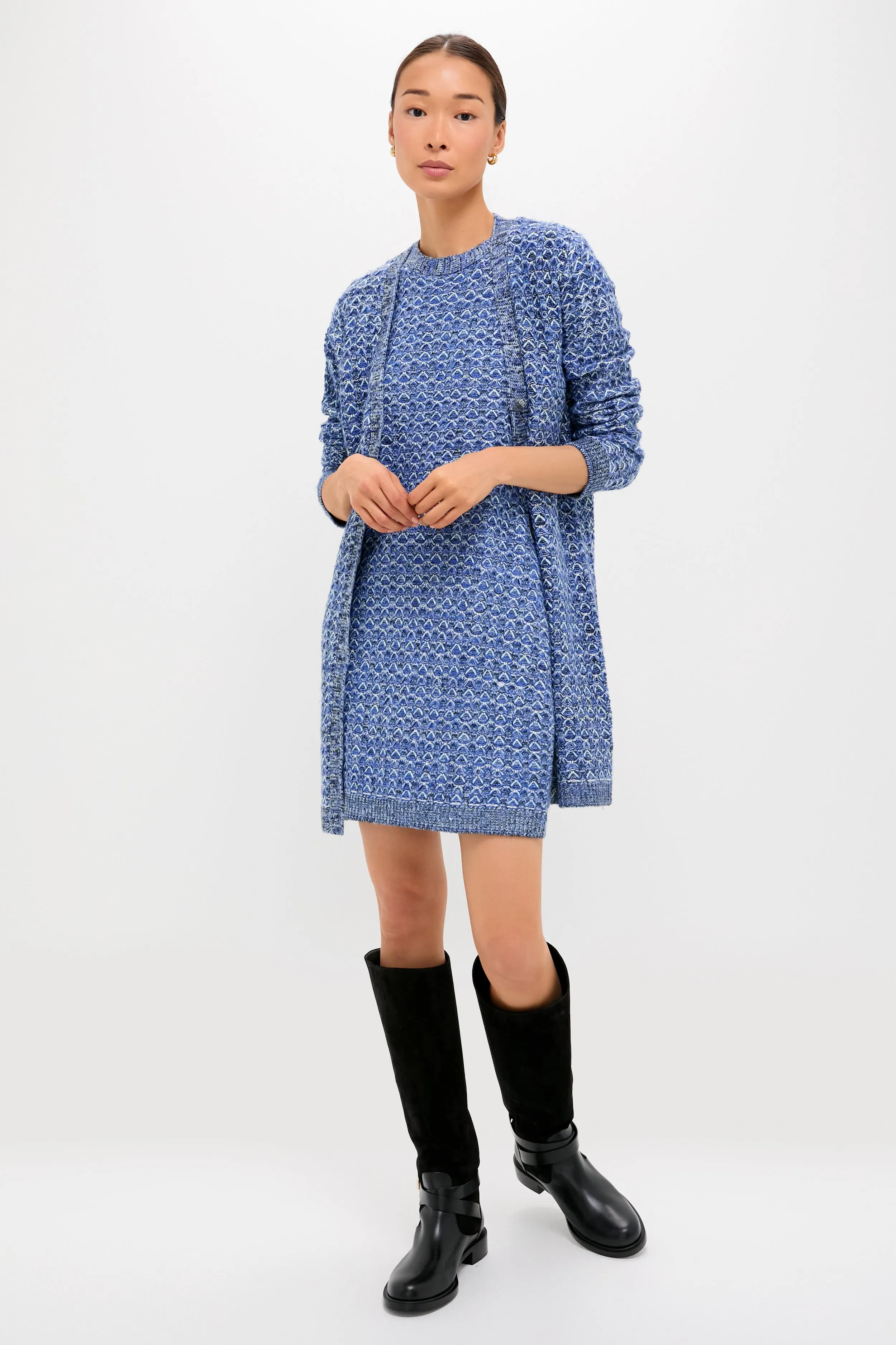 Blue Knit Marie Dress sold by Tuckernuck product image thumbnail 5