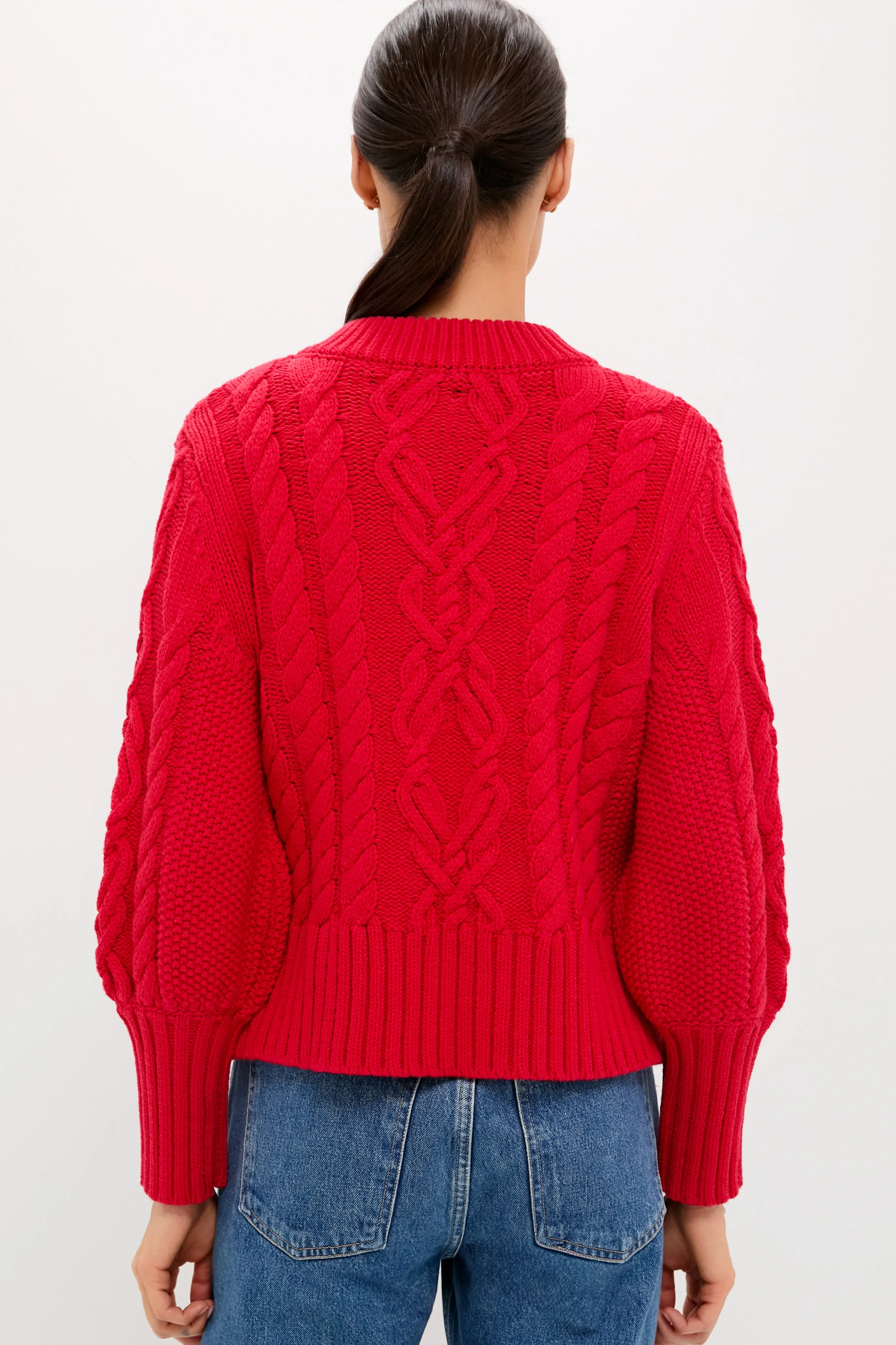 Red Cotton Colette Cardigan sold by Tuckernuck product image thumbnail 4