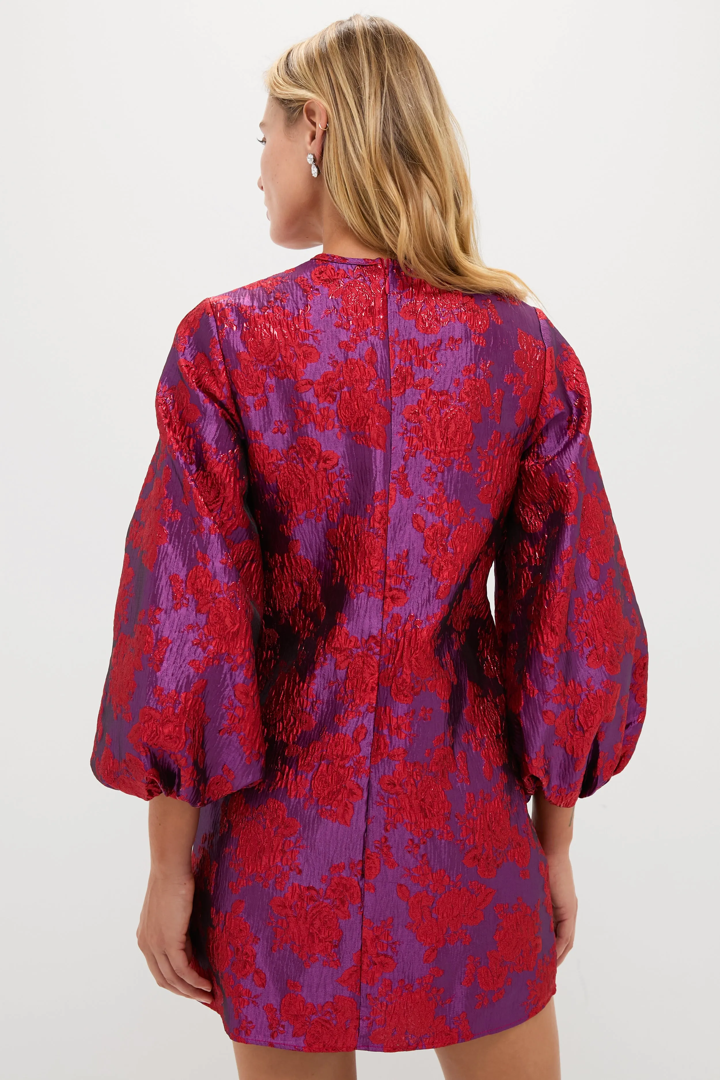 Red & Purple Jacquard Janie Mini Dress sold by Tuckernuck product image thumbnail 4