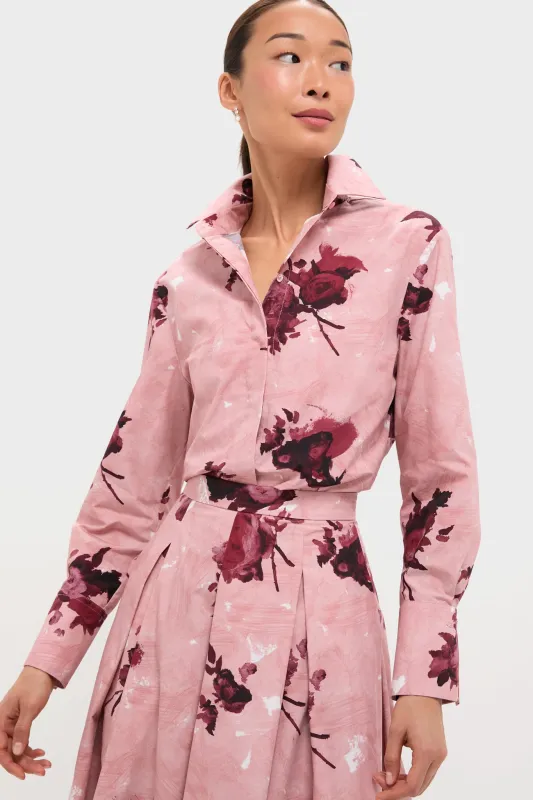 Abstract Rose Slipper Pink Long Sleeve Shirt sold by Tuckernuck