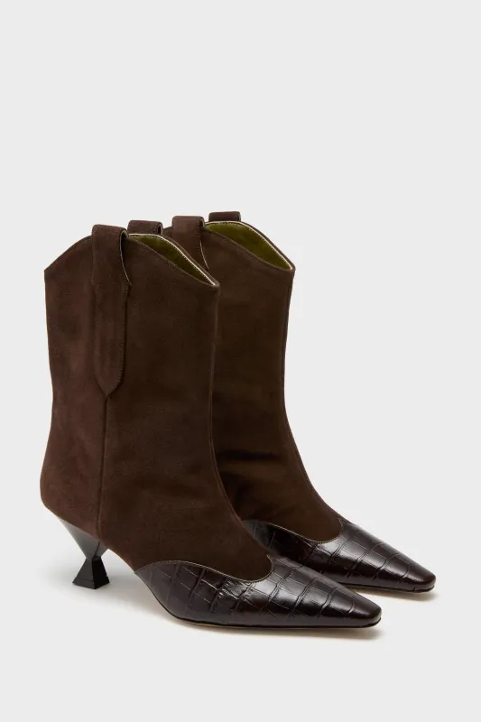 Dark Brown Nila Boots sold by Tuckernuck