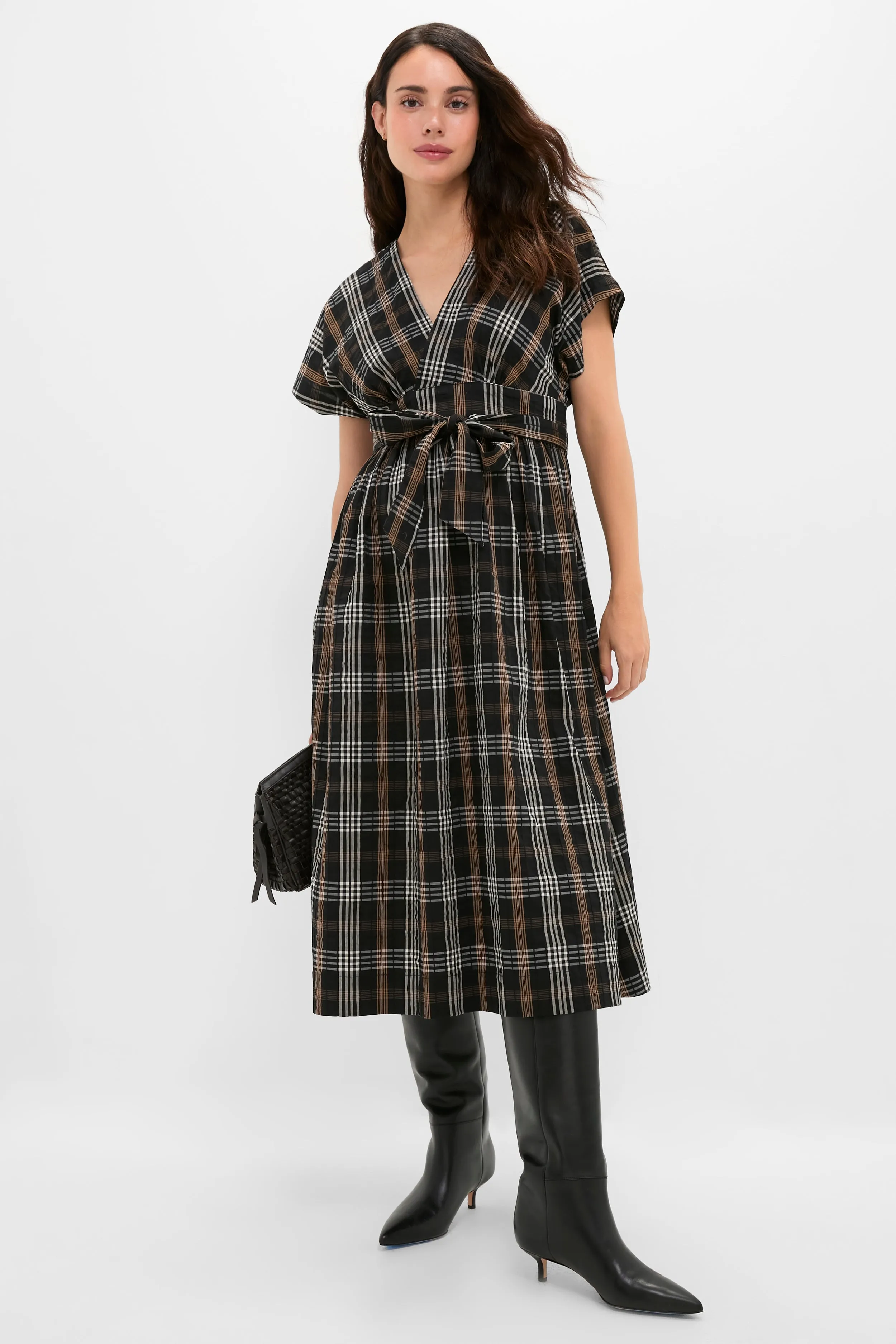 Black Multi Plaid Carolina Dress sold by Tuckernuck product image thumbnail 2