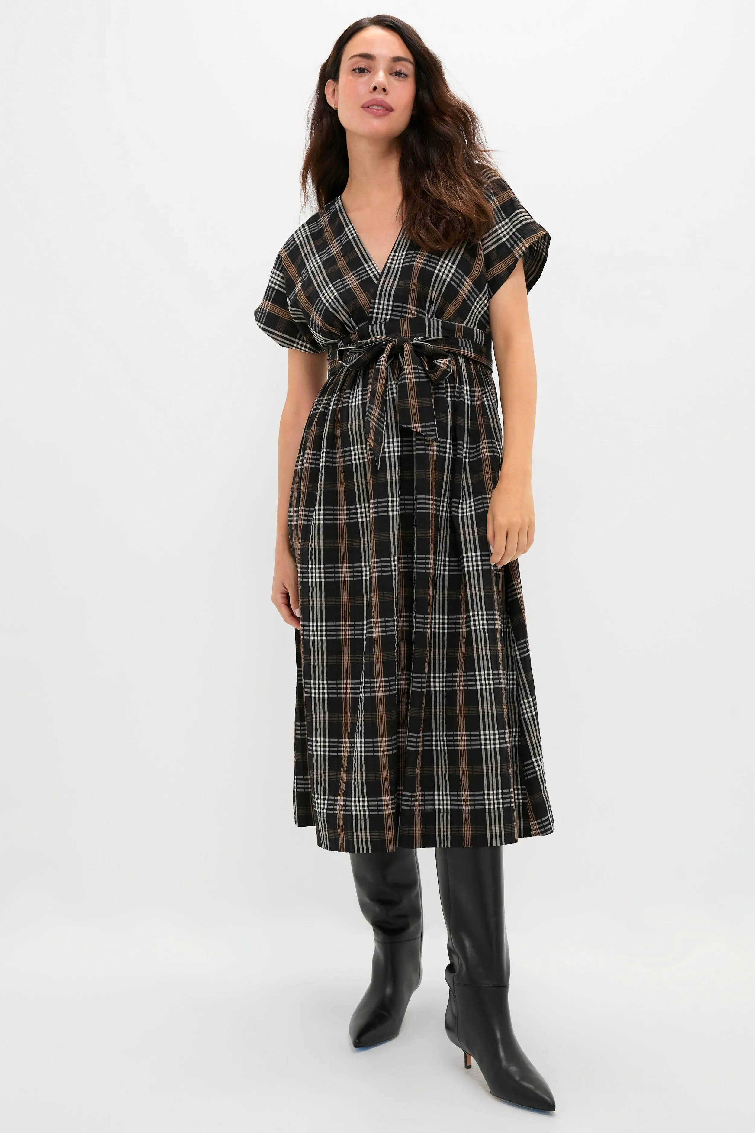 Black Multi Plaid Carolina Dress sold by Tuckernuck