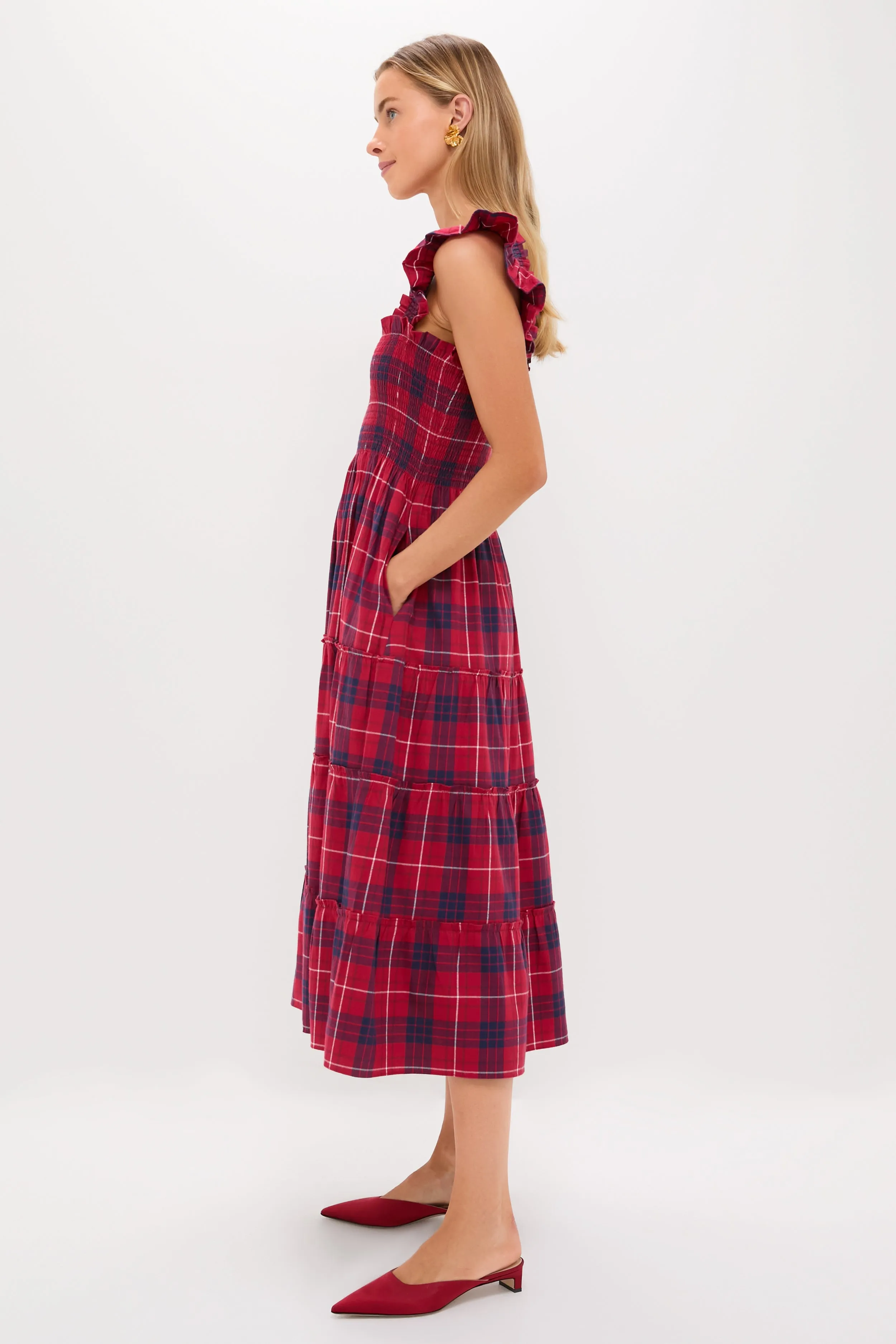 Cherry Tartan Ellie Nap Dress sold by Tuckernuck product image thumbnail 3