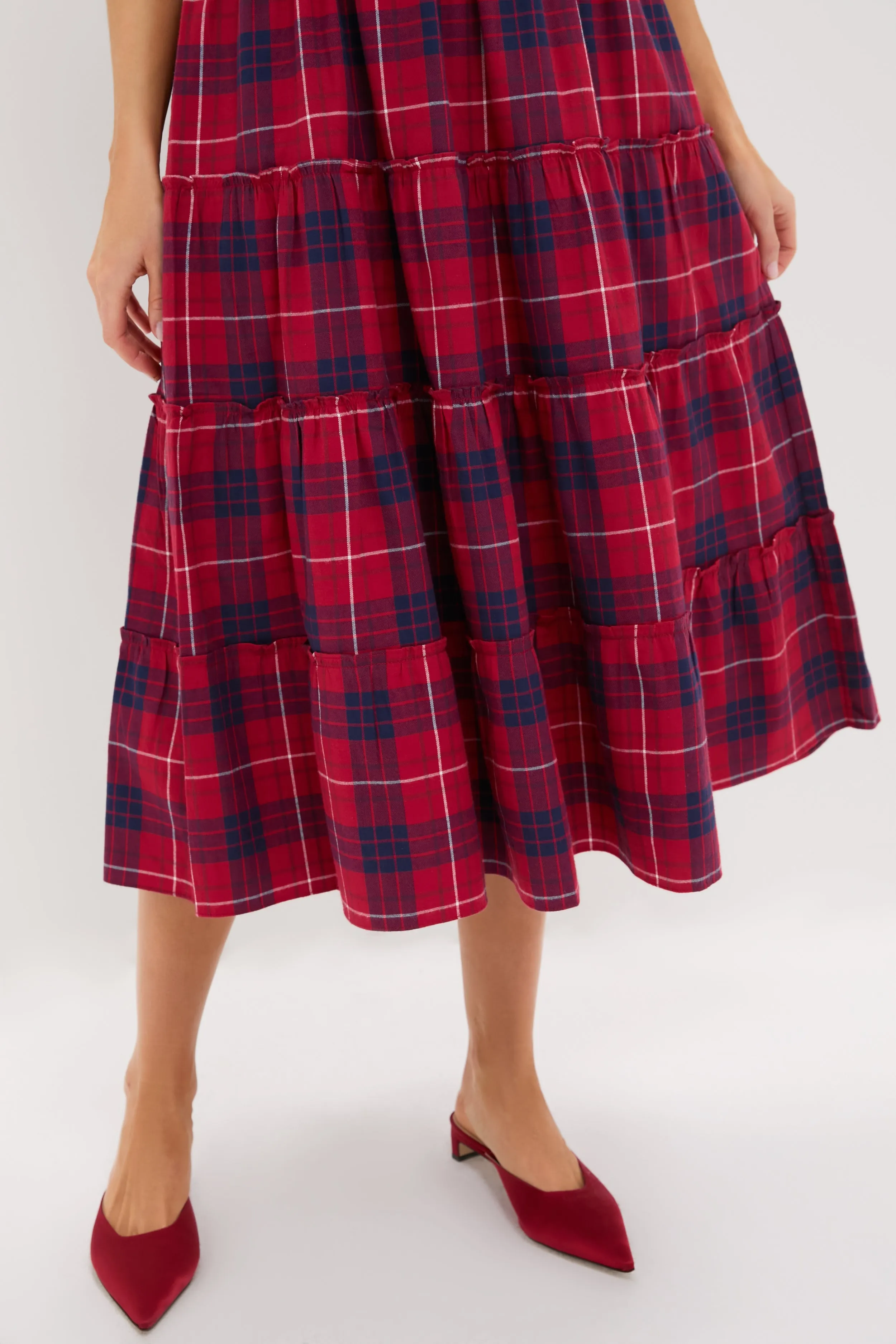 Cherry Tartan Ellie Nap Dress sold by Tuckernuck product image thumbnail 5