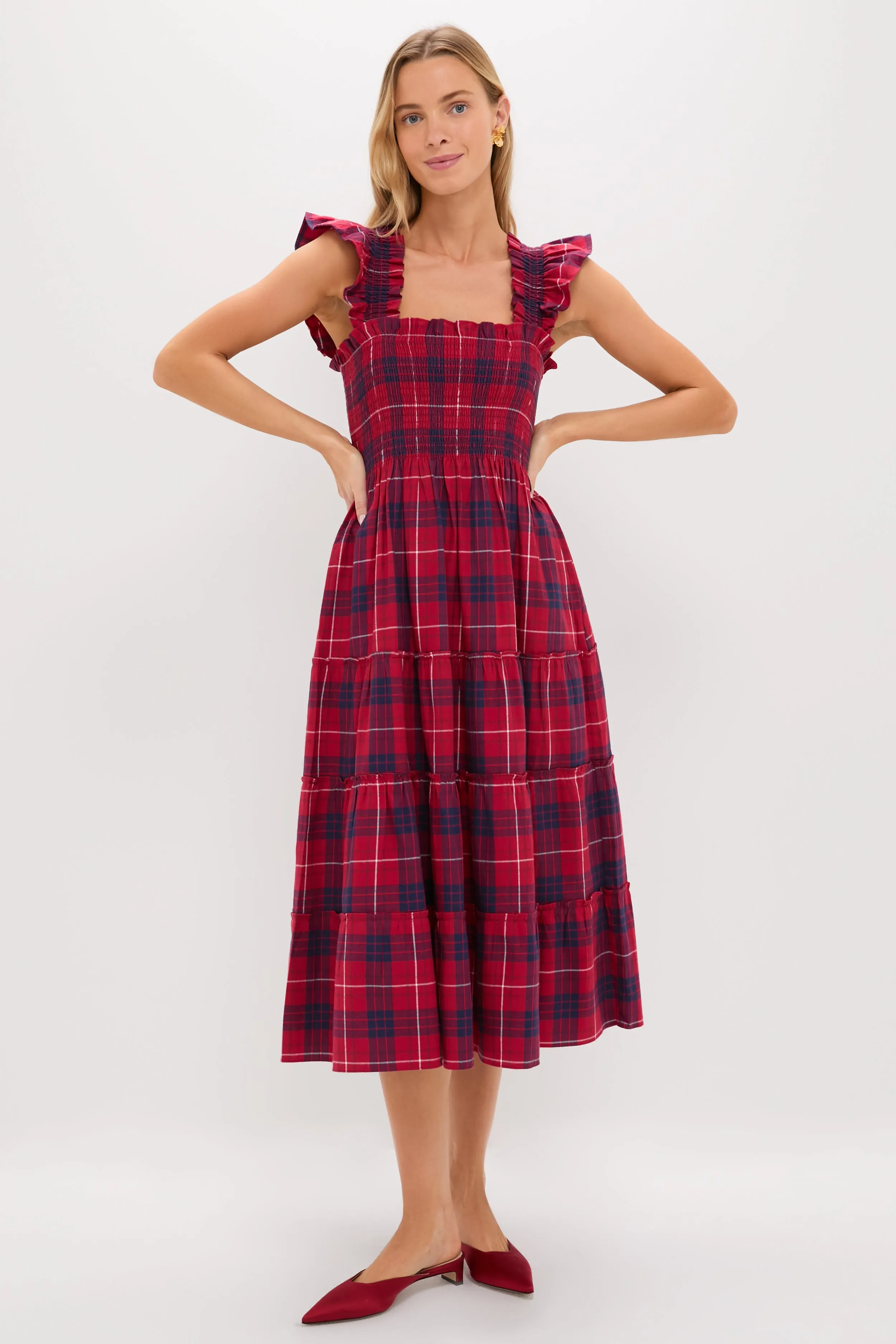 Cherry Tartan Ellie Nap Dress sold by Tuckernuck