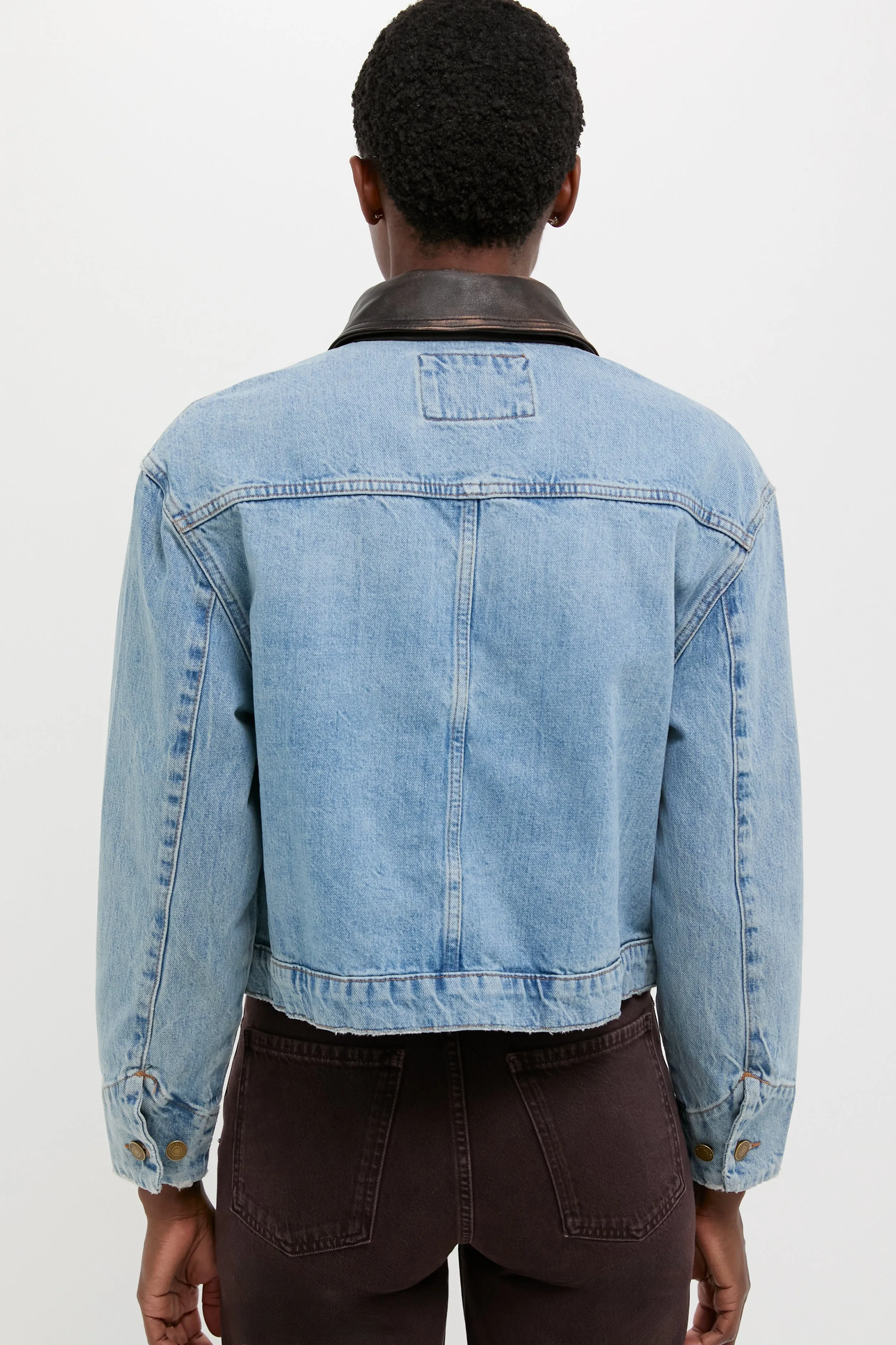 Coney Island Philoh Cropped Denim Jacket sold by Tuckernuck product image thumbnail 4