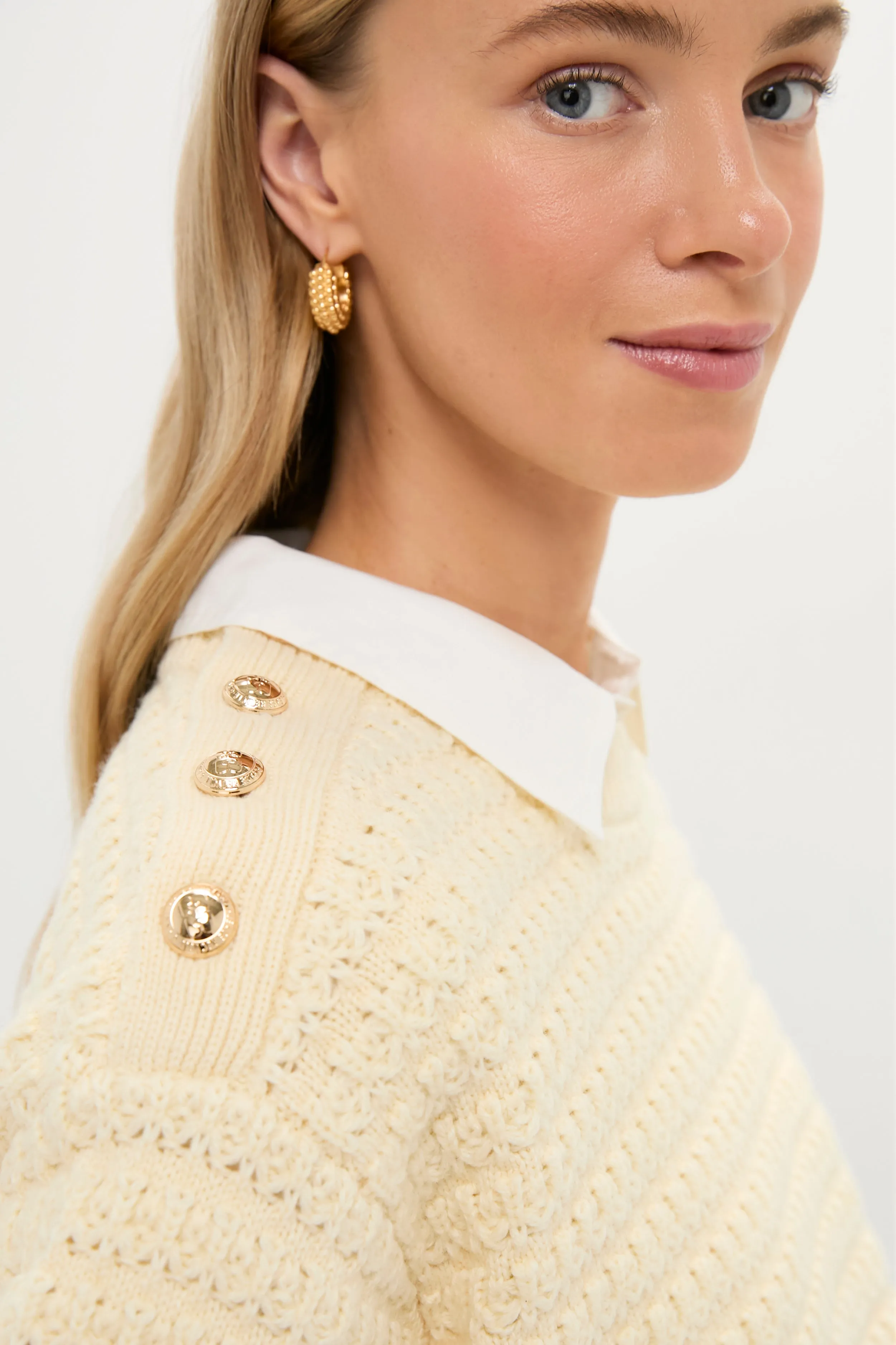 Cloud Cream Cotton Wool Stripe Sweater sold by Tuckernuck product image thumbnail 5