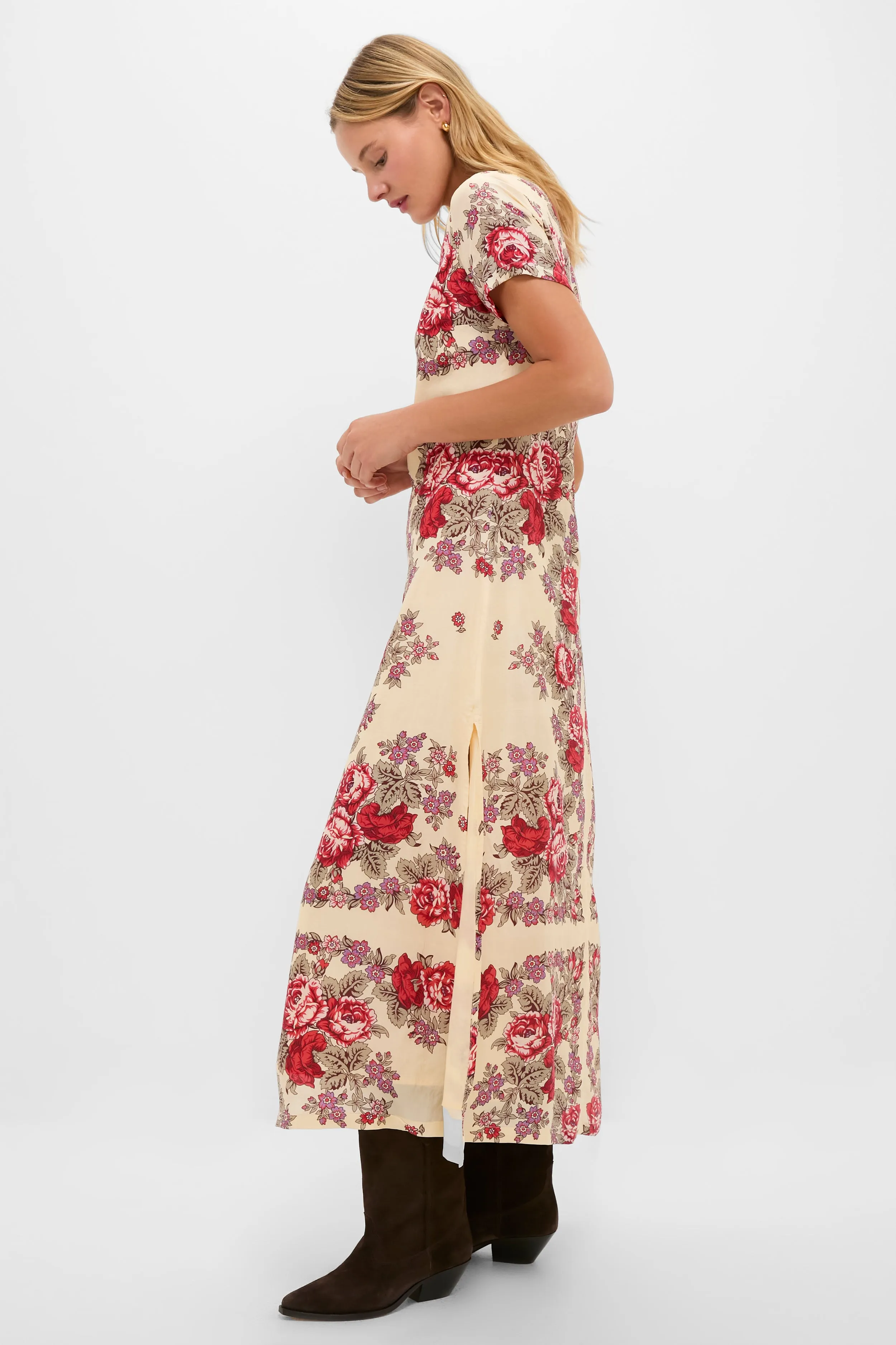 White Rosebush Preeti Silk Dress sold by Tuckernuck product image thumbnail 3