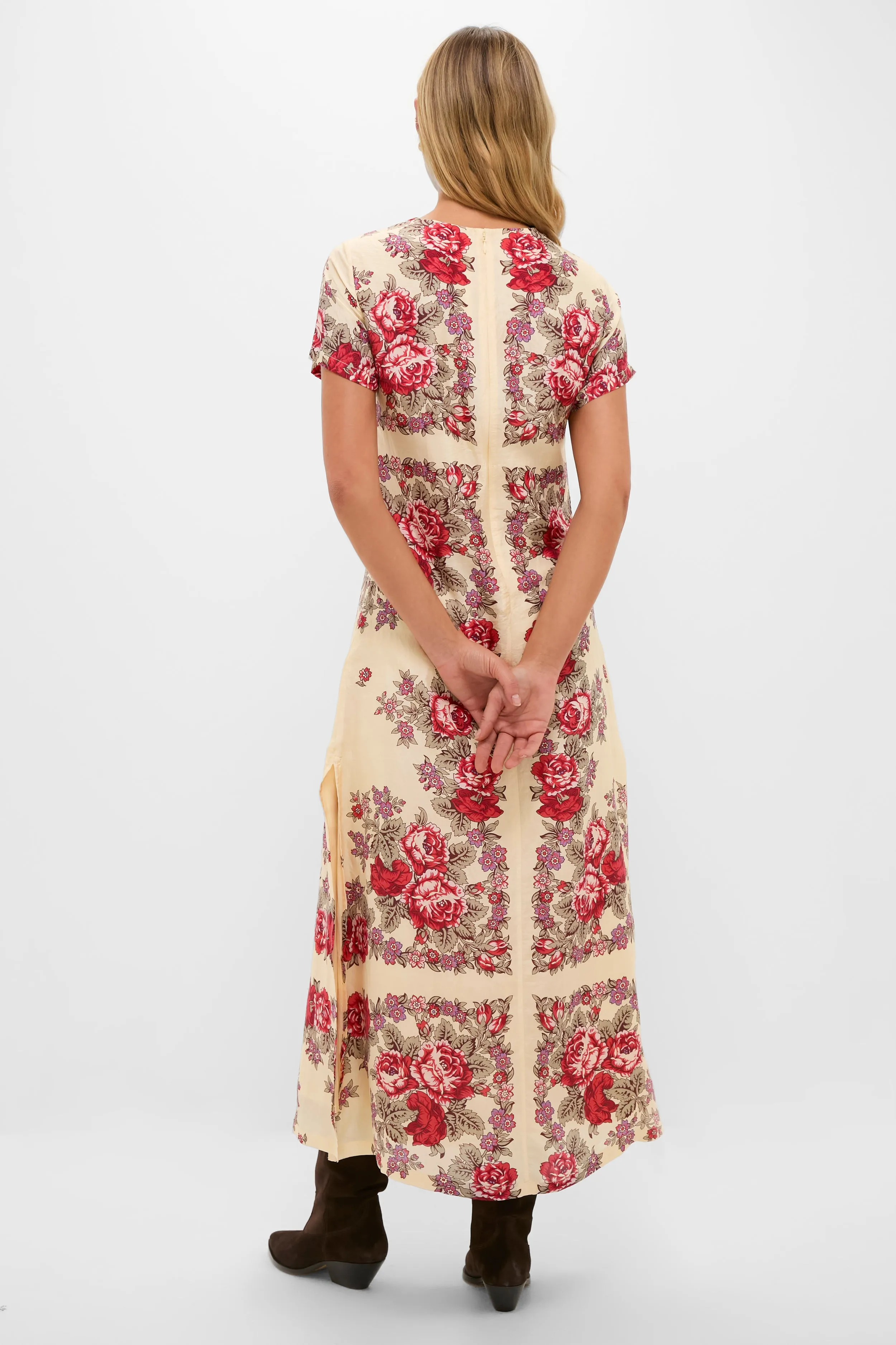 White Rosebush Preeti Silk Dress sold by Tuckernuck product image thumbnail 4