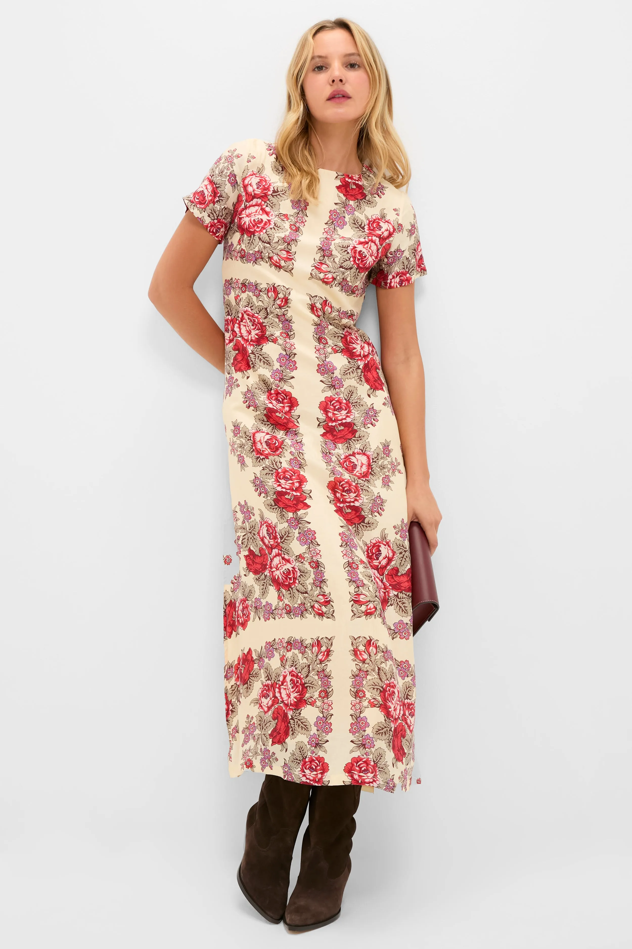 White Rosebush Preeti Silk Dress sold by Tuckernuck product image thumbnail 2