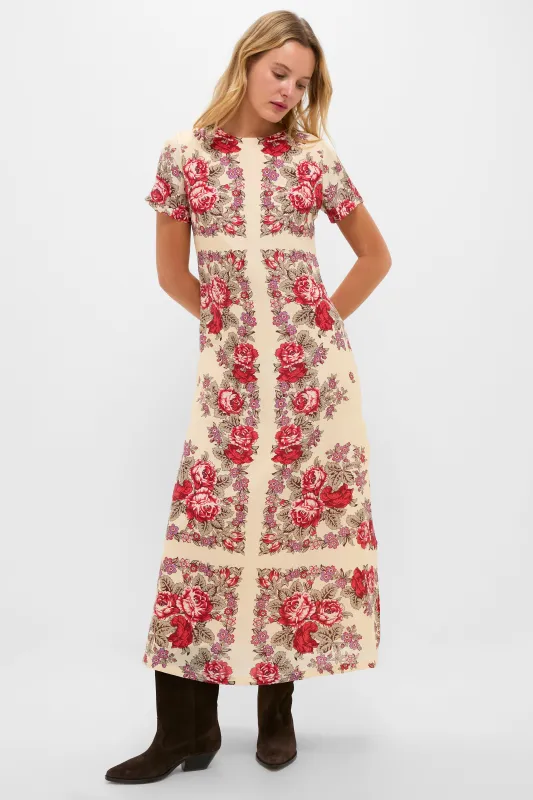 White Rosebush Preeti Silk Dress sold by Tuckernuck