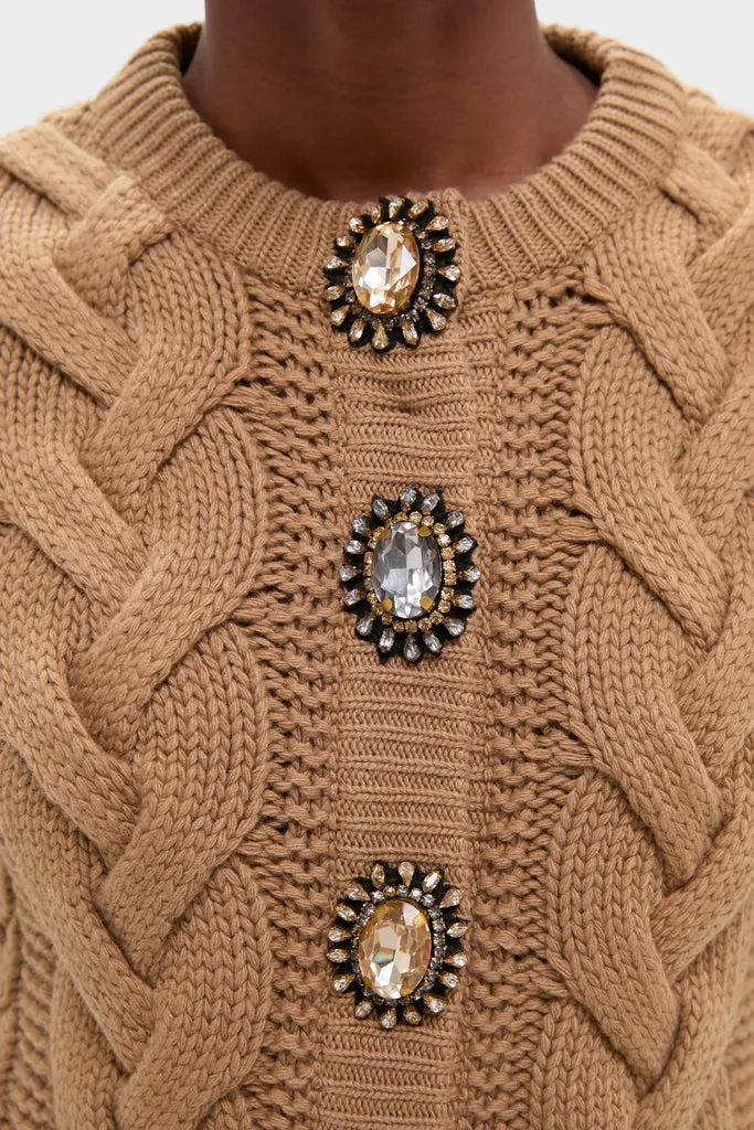Solid Brown Portrait Cardigan sold by Tuckernuck product image thumbnail 5