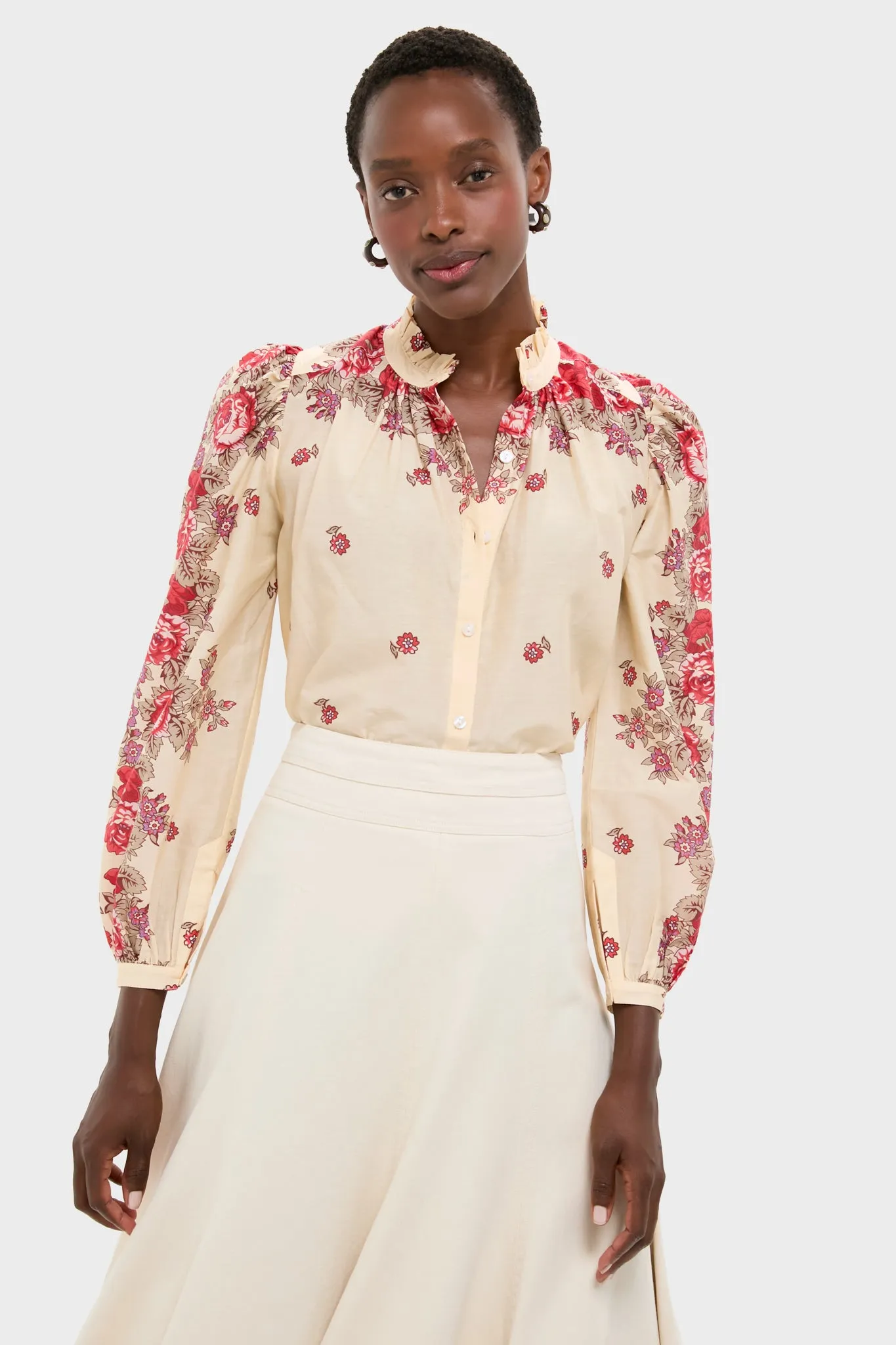 White Rosebush Annabel Shirt sold by Tuckernuck