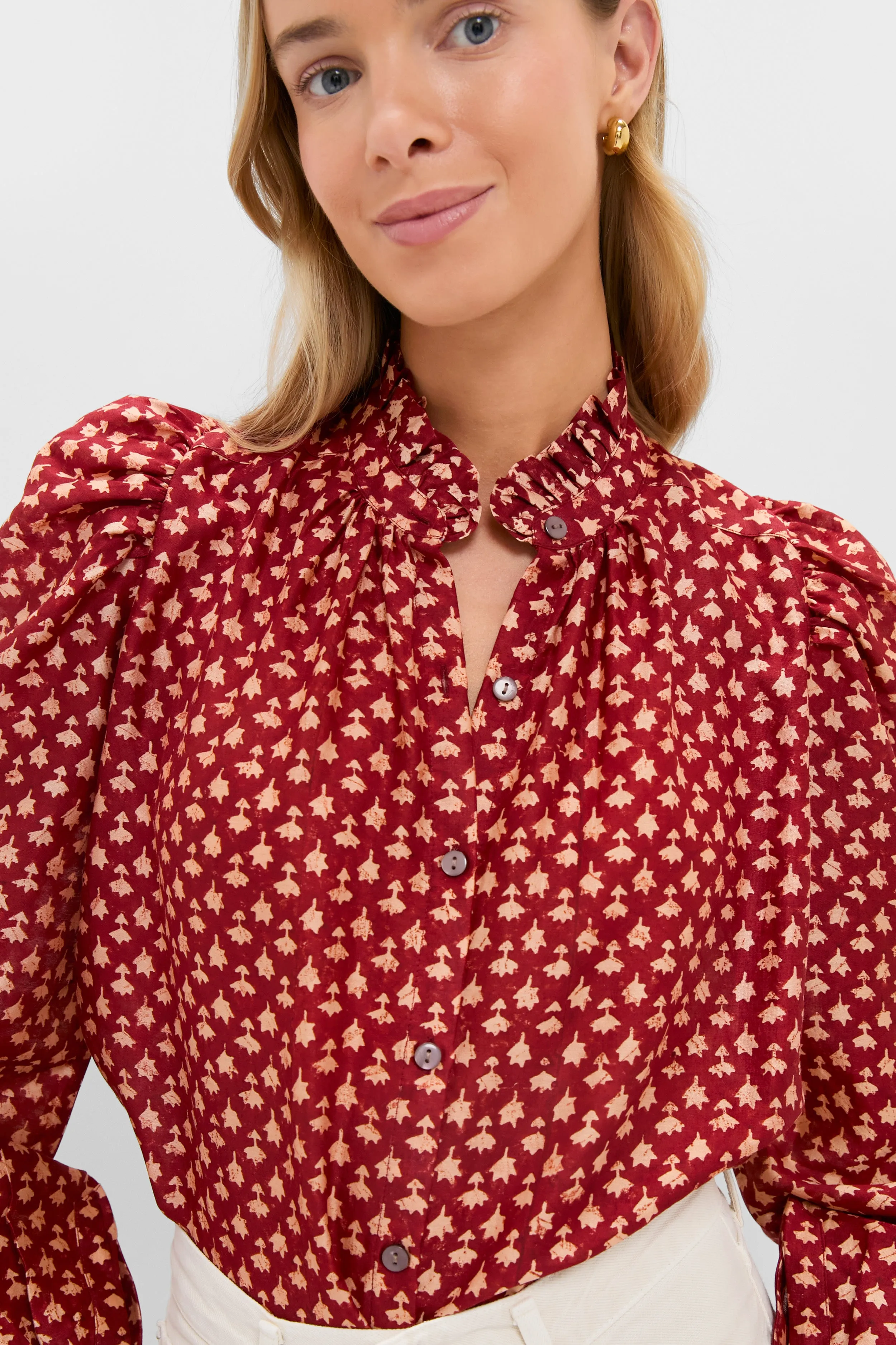 Red Mahogany Annabel Bhutti Shirt sold by Tuckernuck product image thumbnail 5