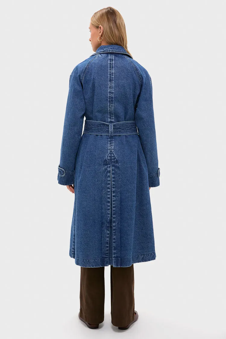 Denim Cillian Trench Coat sold by Tuckernuck product image thumbnail 5