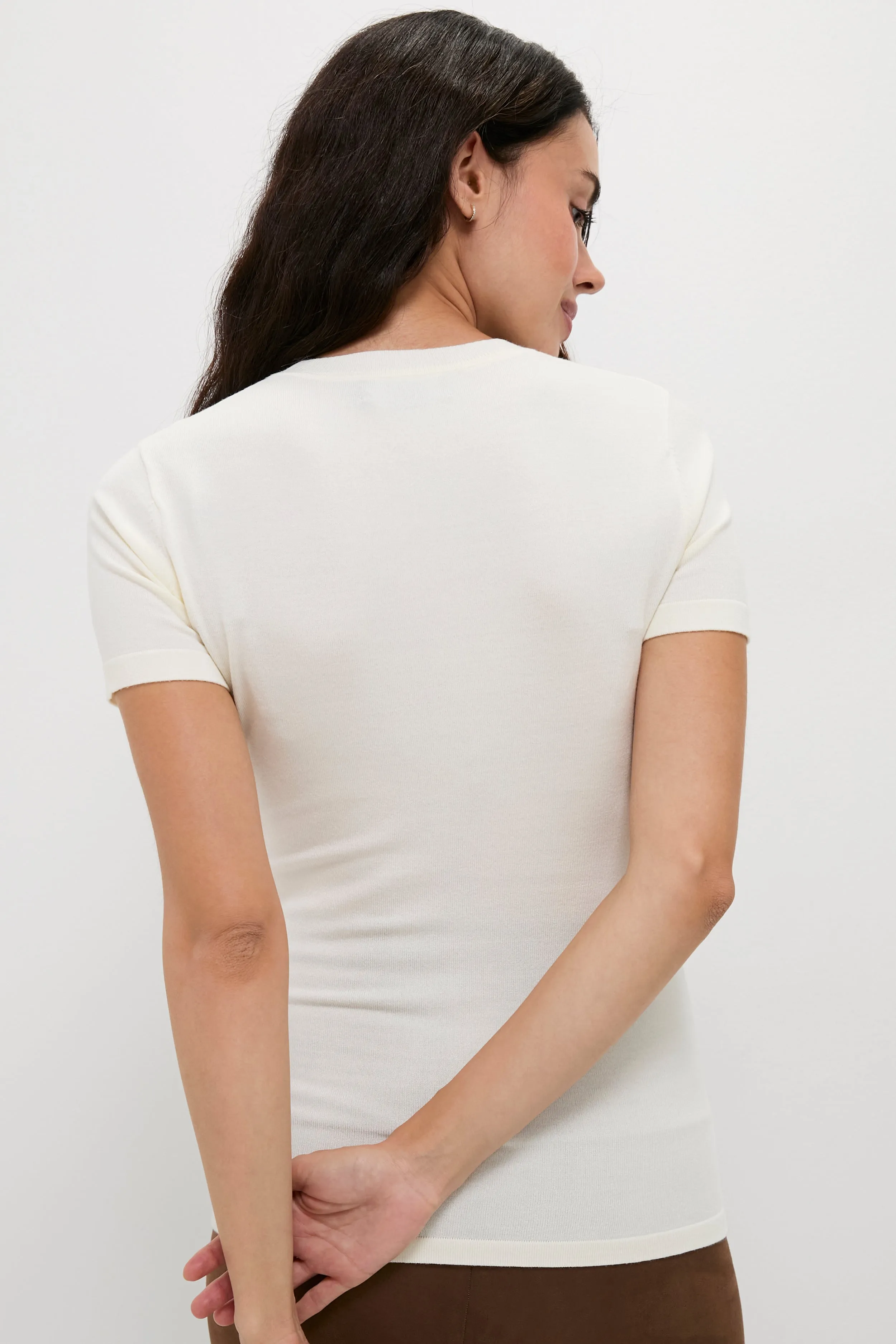 Ivory Softsculpt Knit Tee sold by Tuckernuck product image thumbnail 4