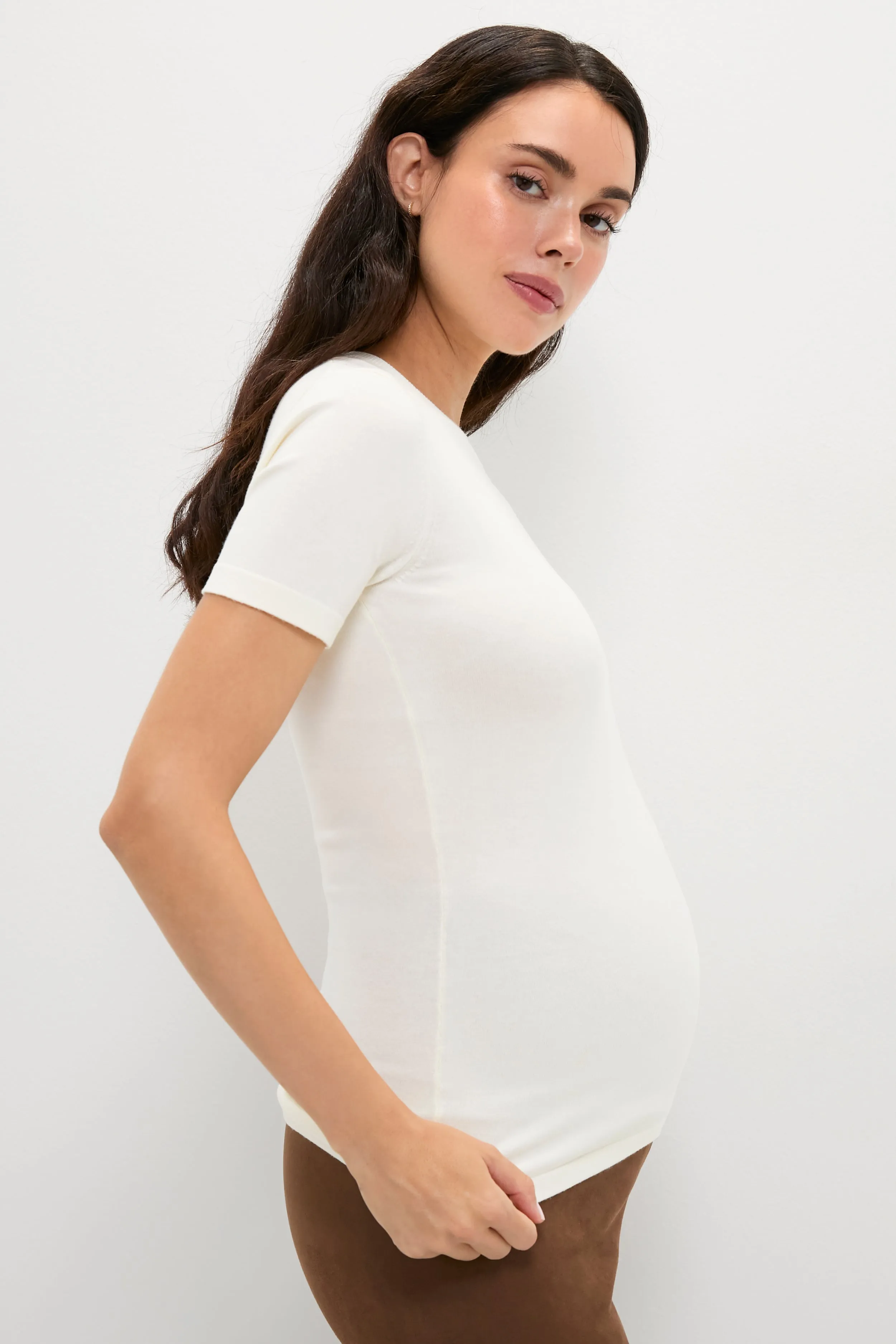 Ivory Softsculpt Knit Tee sold by Tuckernuck product image thumbnail 3