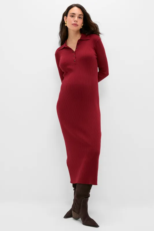 Cranberry Averie Polo Rib Sweater Dress sold by Tuckernuck