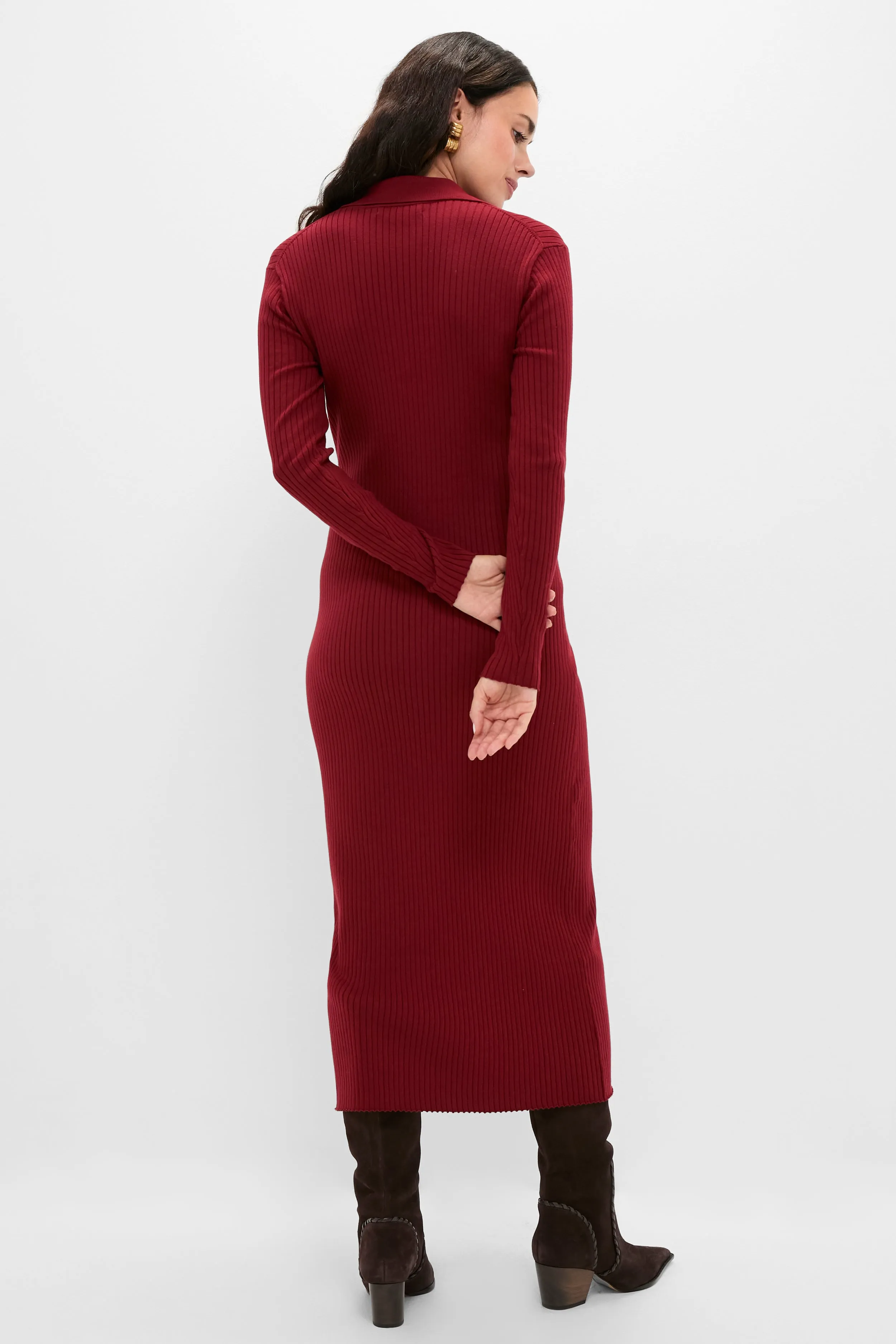 Cranberry Averie Polo Rib Sweater Dress sold by Tuckernuck product image thumbnail 4