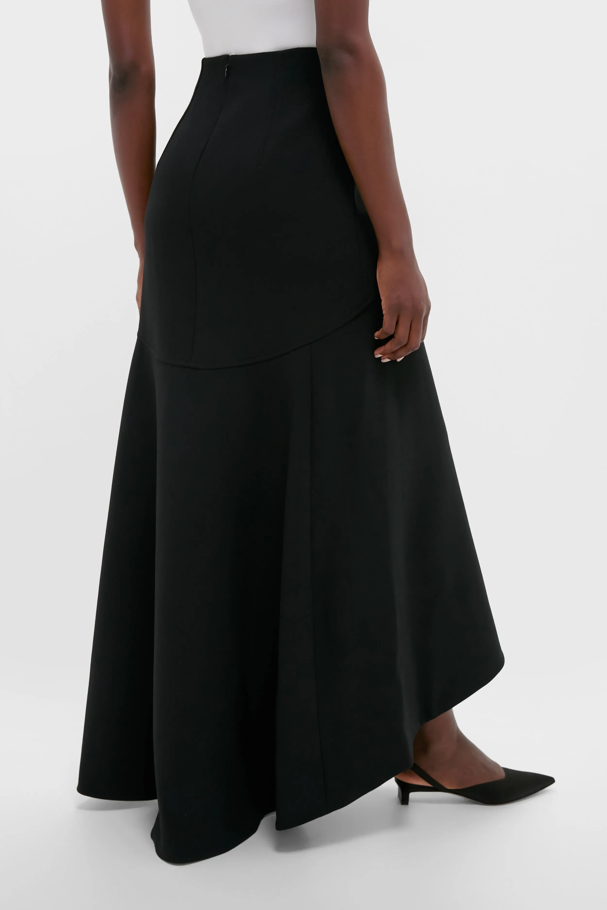 Black Synan Birdseye Suiting Maxi Skirt sold by Tuckernuck product image thumbnail 4