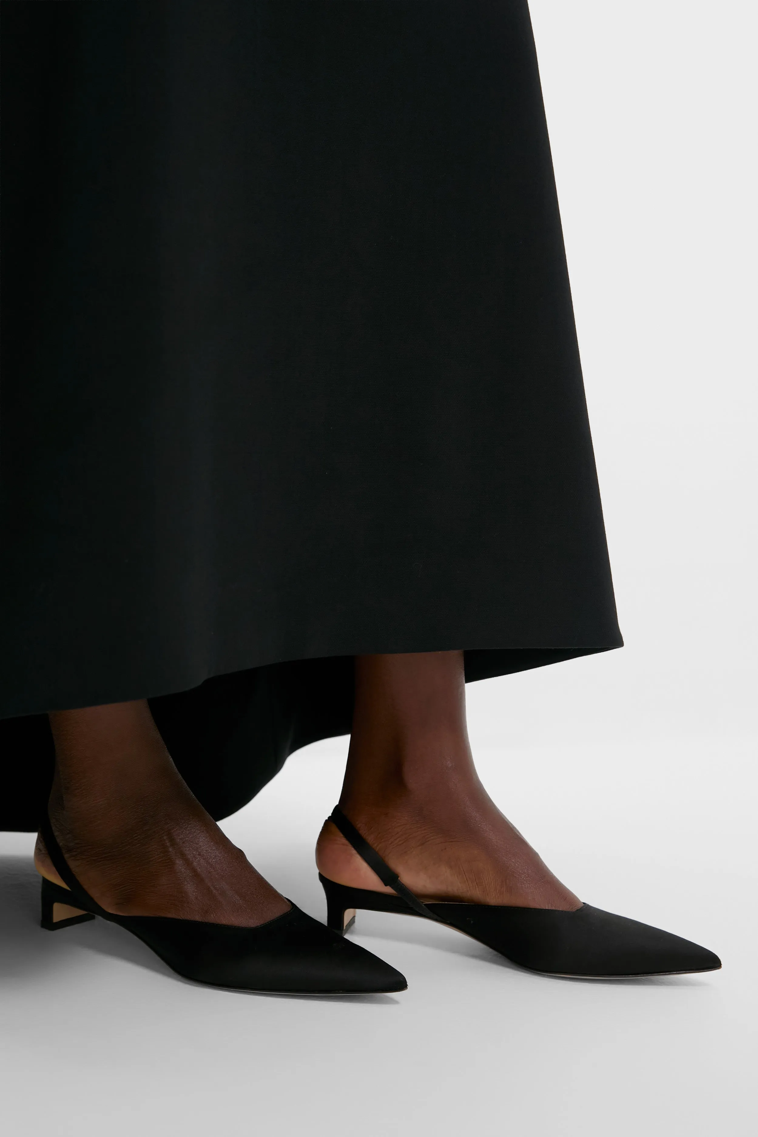 Black Synan Birdseye Suiting Maxi Skirt sold by Tuckernuck product image thumbnail 5